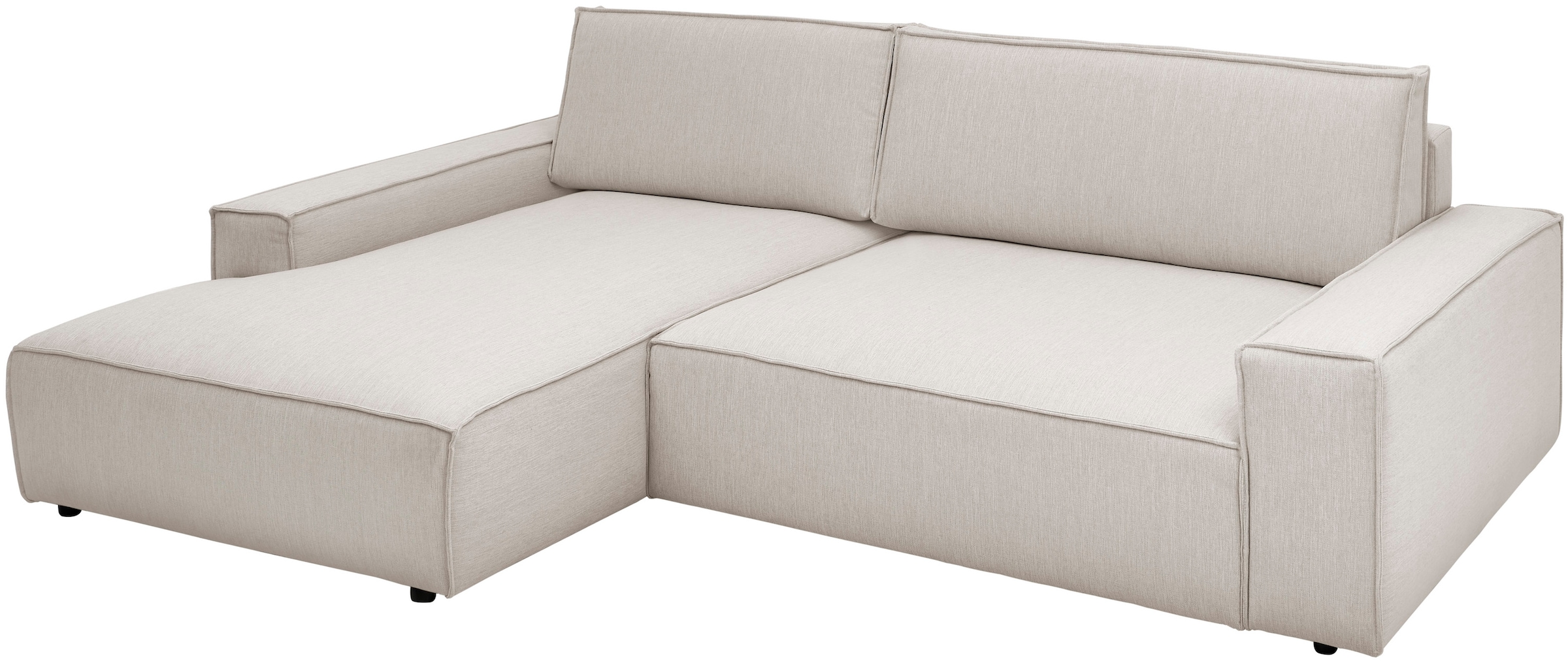 Home affaire Ecksofa »NEU: SHERWOODL XXL 284, Big-Sofa L-Form, tiefe Sitzfläche 95 cm, Cord,«, Leinenoptik, Recamiere rechts/links, auch als Schlafsofa stellbar