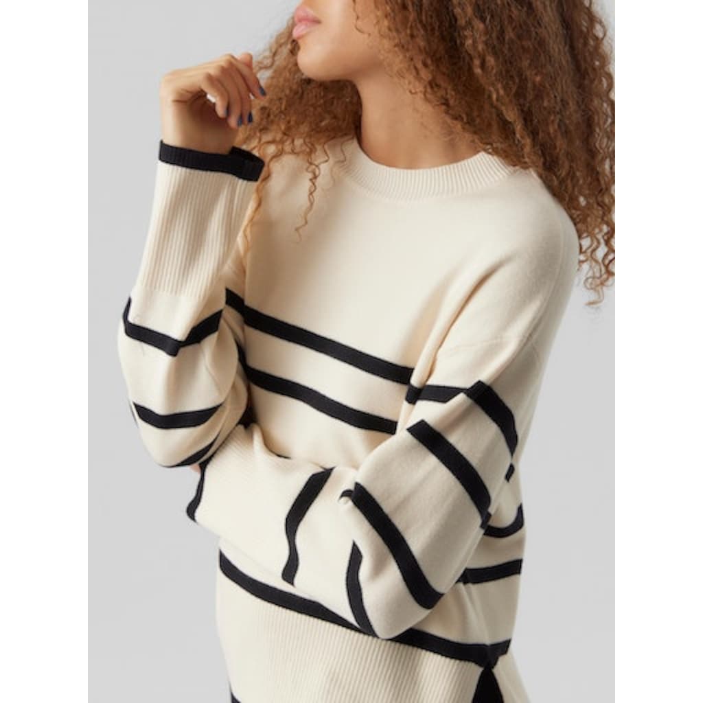 Vero Moda Rundhalspullover »VMSABA LS O-NECK STRIPE PULLOVER GA NOOS«