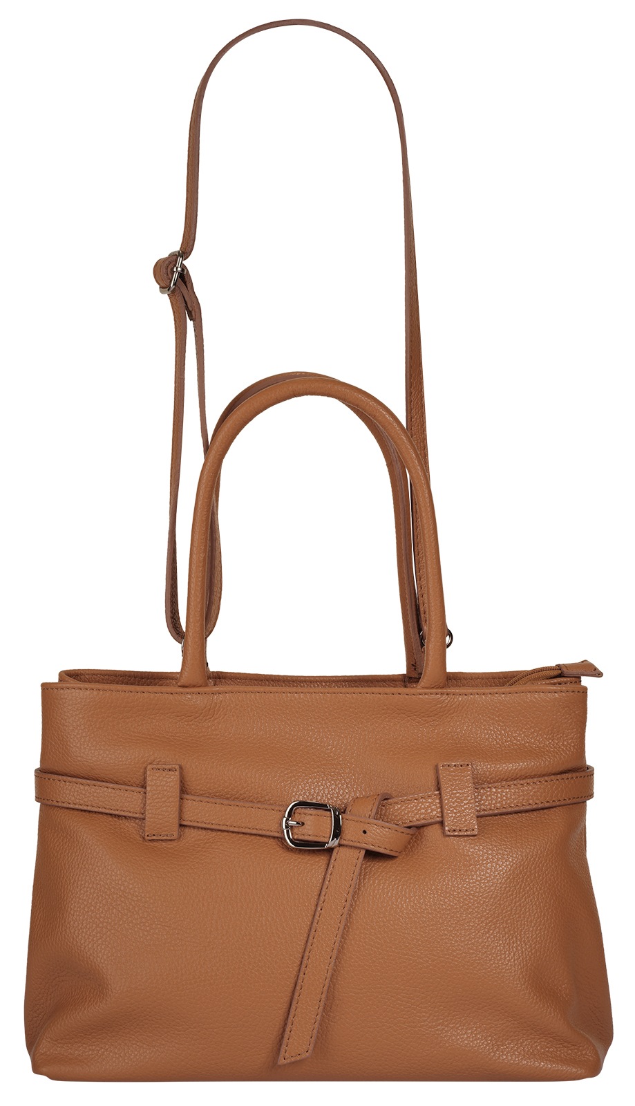 Cluty Henkeltasche, echt Leder, Made in Italy