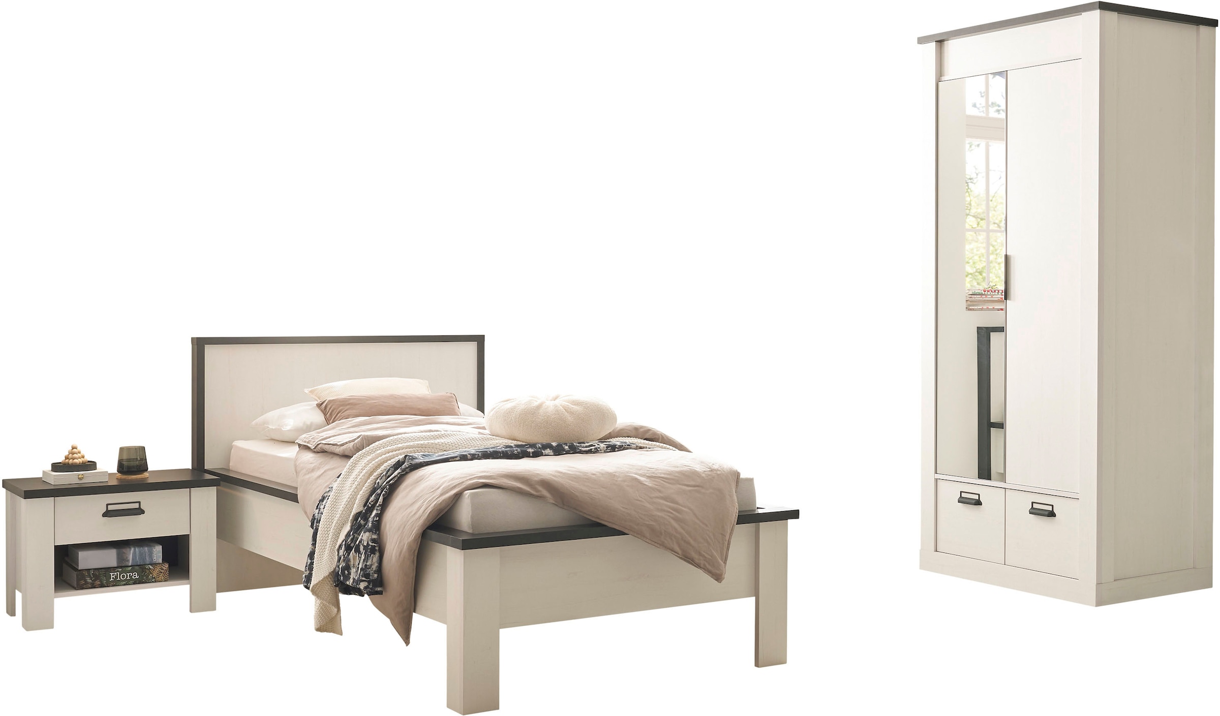 Home affaire Schlafzimmer-Set "SHERWOOD" 3 Stk. tlg. Liegefläche 90x200cm, günstig online kaufen