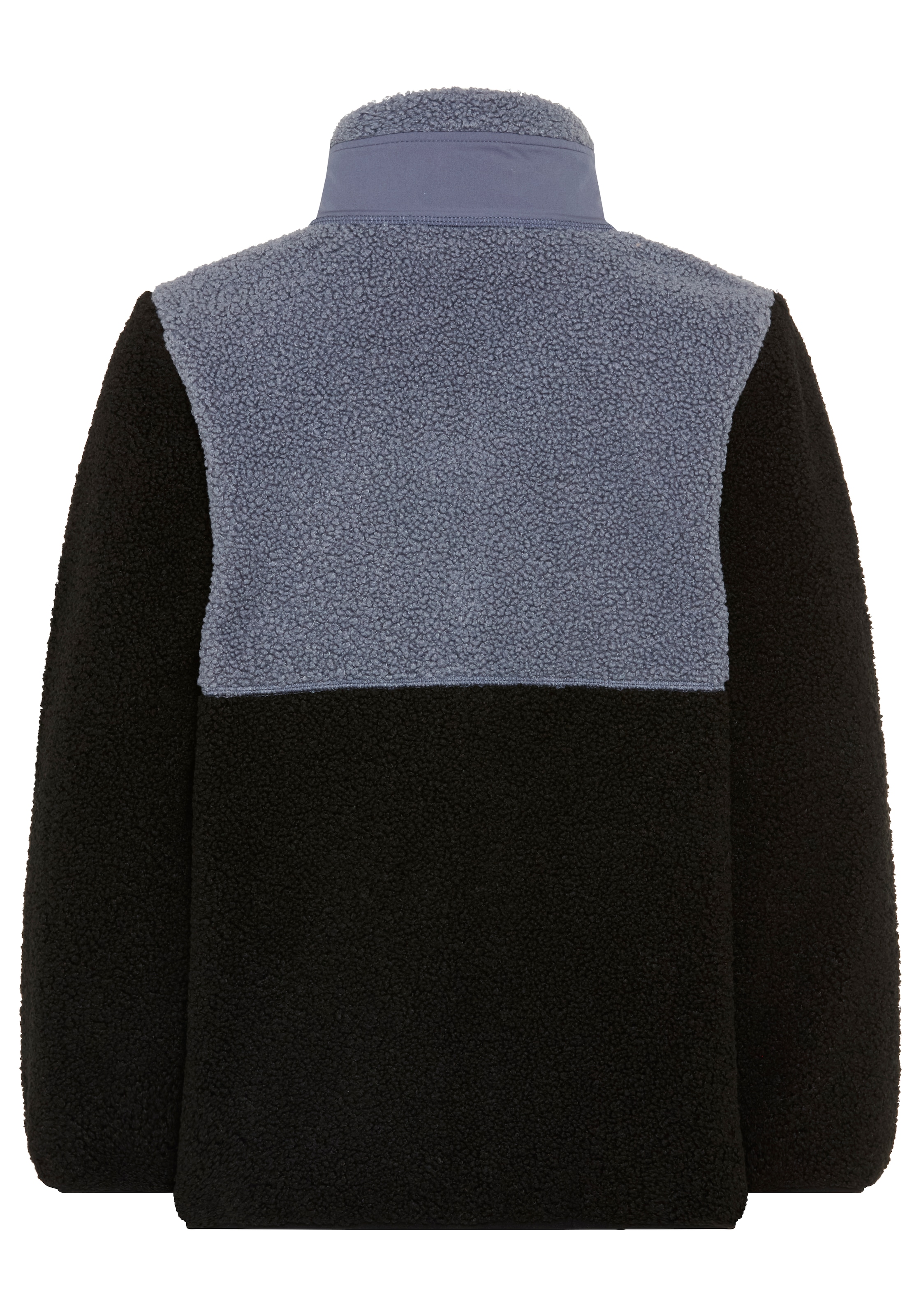 KangaROOS Sweatjacke »Teddy-Fleecejacke mit kontrastfarbigen Einsatz und KangaROOS Stickerei« Colorblocking Teddy-Fleecejacke mit Stehkragen
