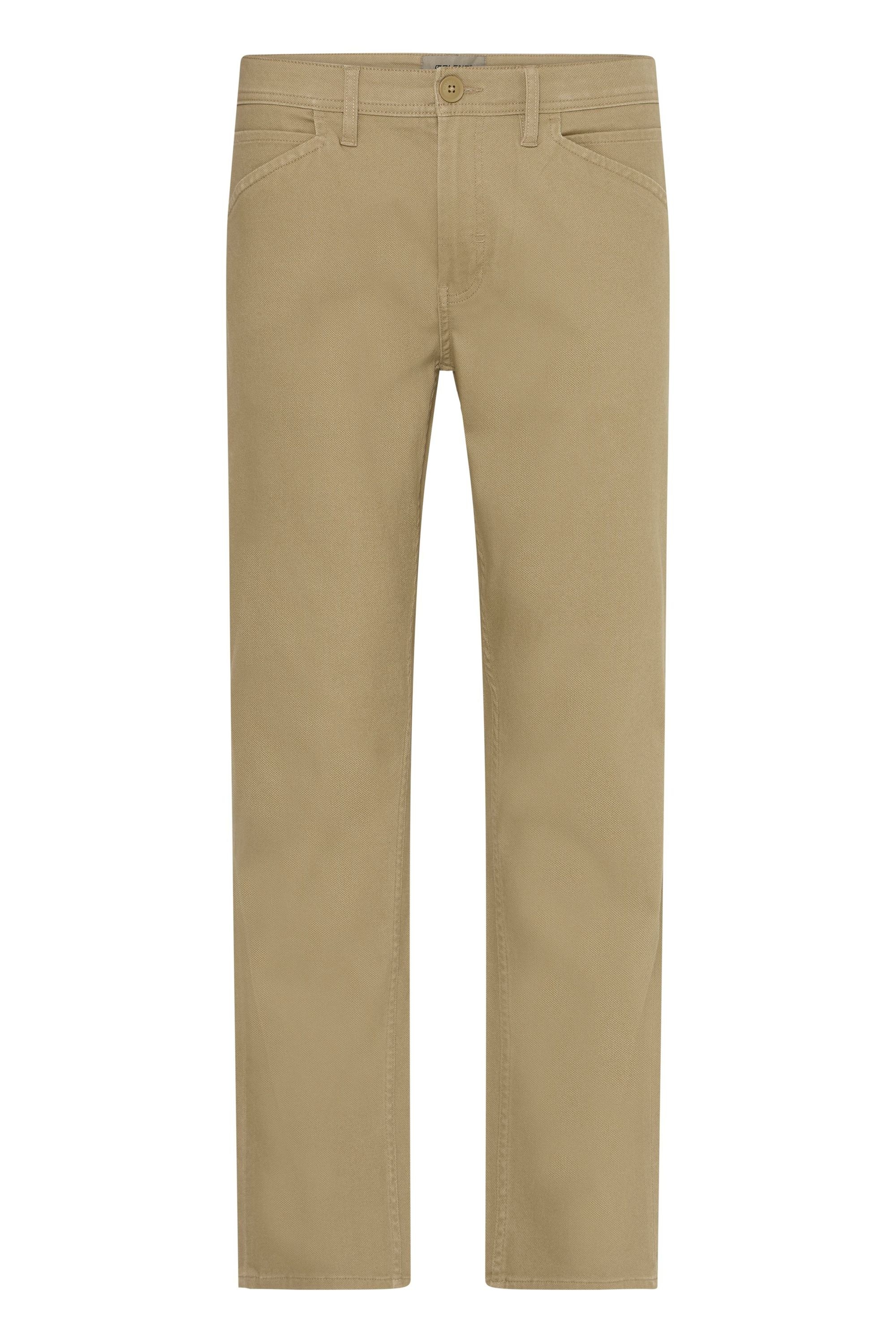 Chinohose BLEND "BHStipo", Herren, Gr. 34, Länge 32, sepia tint, Web, 98% Baumwolle, 2% Elasthan, unifarben, normal lang, Hosen Chinohose, Strukturierte Stoffhose im 5-Pocket-Look - Regular Fit