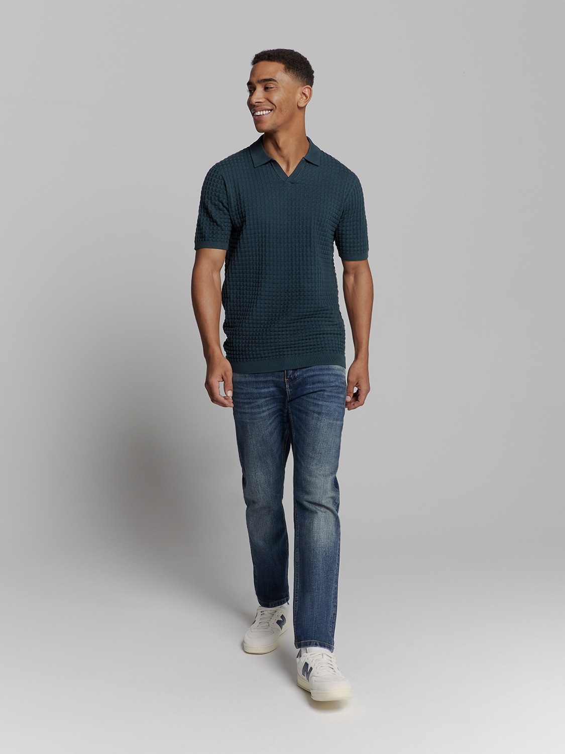 NO EXCESS T-Shirt »No Excess Poloshirt mit kurzen Ärmeln«