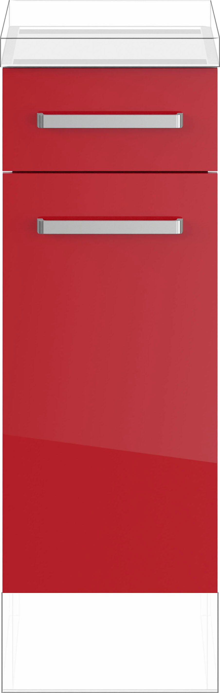 IMPULS KÜCHEN Unterschrank »"Turin", Breite/Höhe: 30/72,3 cm, mit Soft-Close«, vormontiert, mit Schubkasten, mit Drehtür