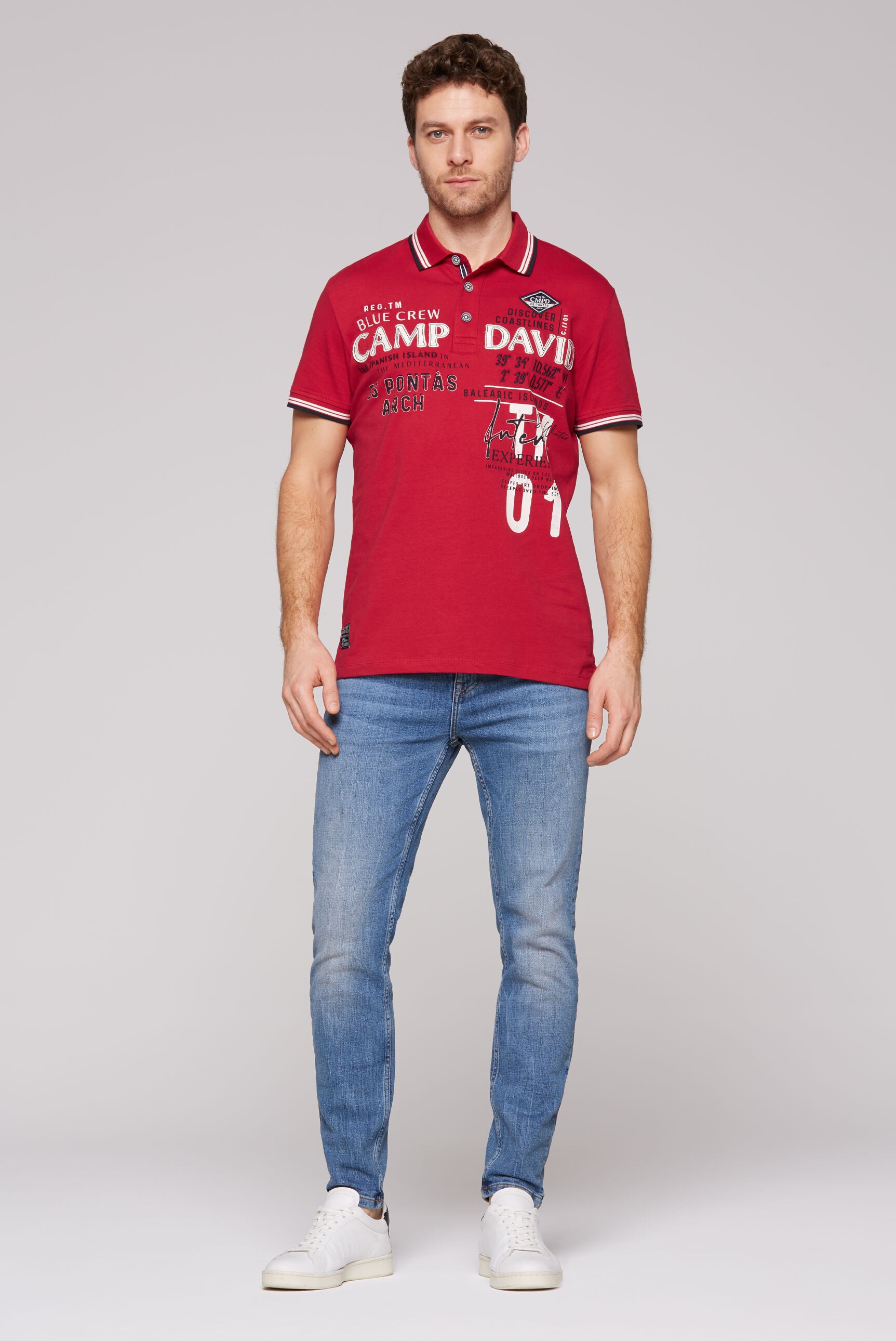 CAMP DAVID Poloshirt, aus Baumwolle