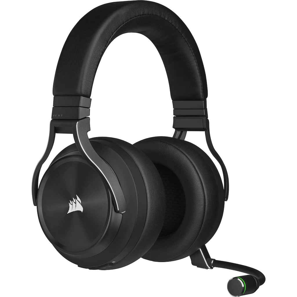 Corsair Gaming-Headset »VIRTUOSO RGB WIRELESS XT + gratis T-Shirt«, A2DP Bluetooth-HFP-HSP, Mikrofon abnehmbar