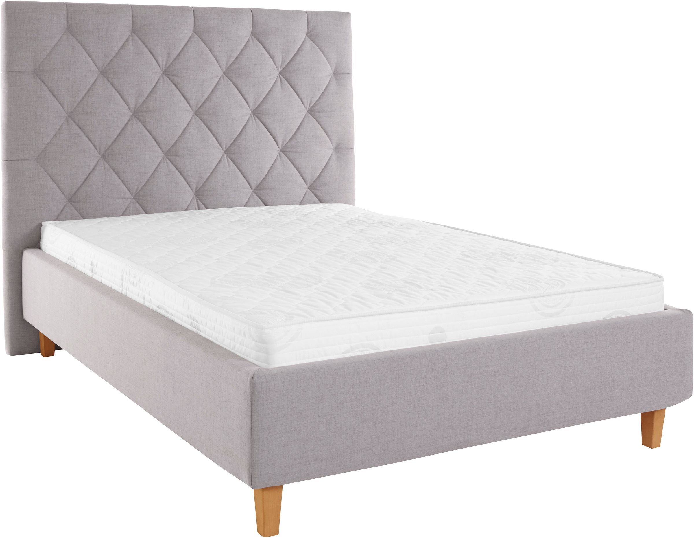 Thumbnail - Home affaire Polsterbett "Sunley 140" Kreuzsteppung, Kopfteilhöhe 142 cm, ohne oder mit Matratze/Lattenrost