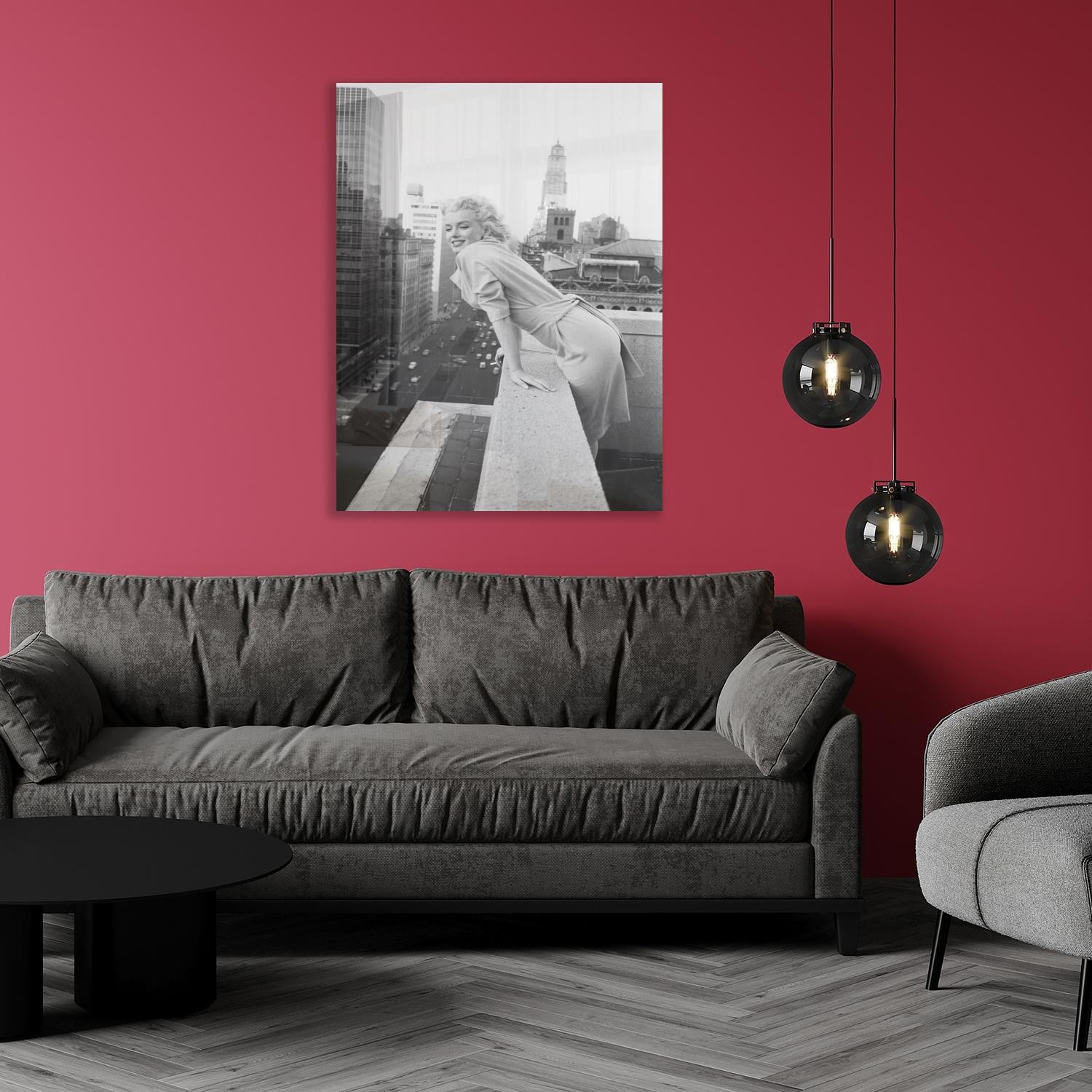 queence Acrylglasbild "America", Schwarz-Weiß-Frau-Stars, Fine Art-Print in günstig online kaufen