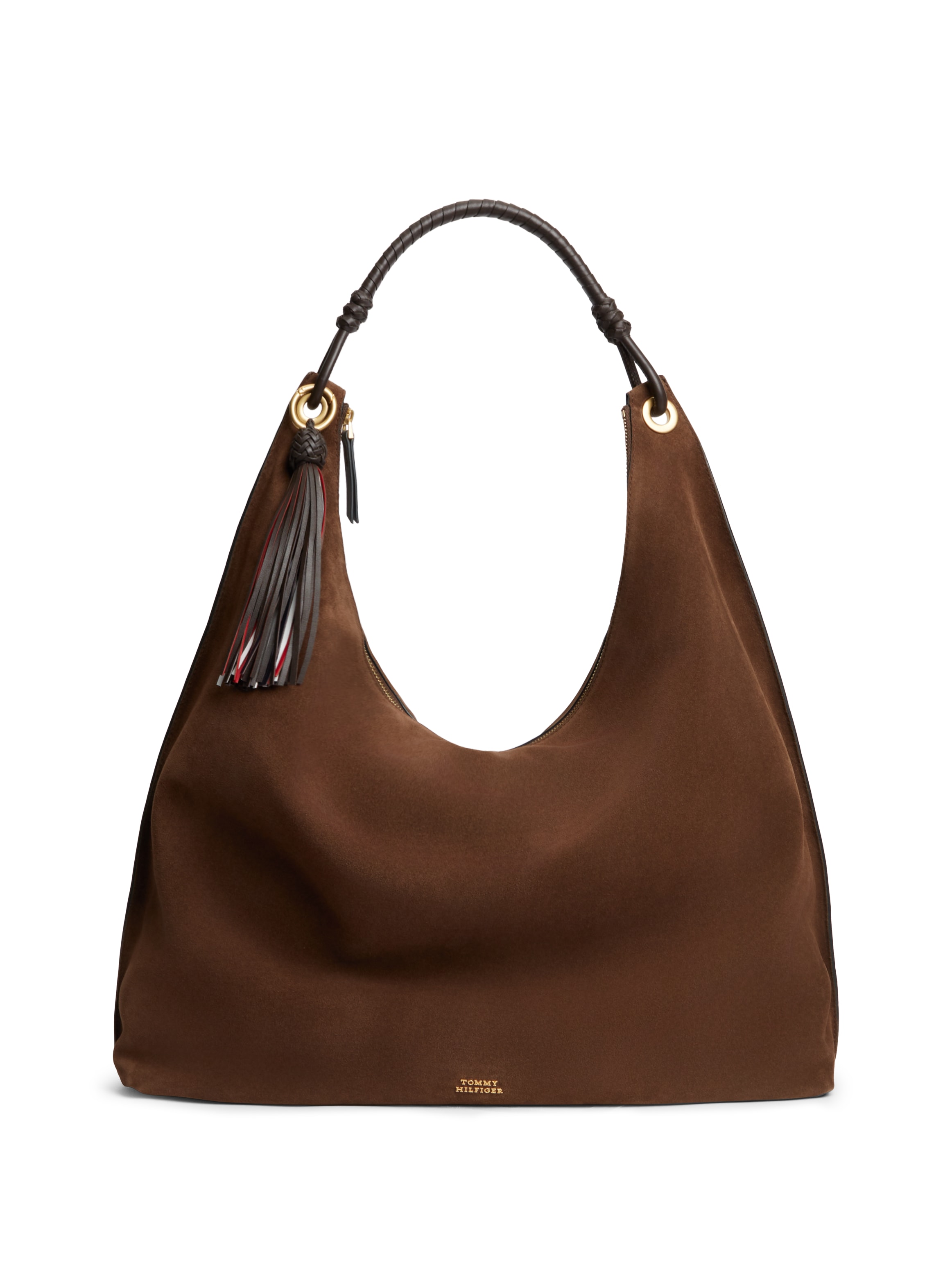 Tommy Hilfiger Hobo "TH STATEMENT LEATHER HOBO SUEDE" Damen Shopper, Schult günstig online kaufen