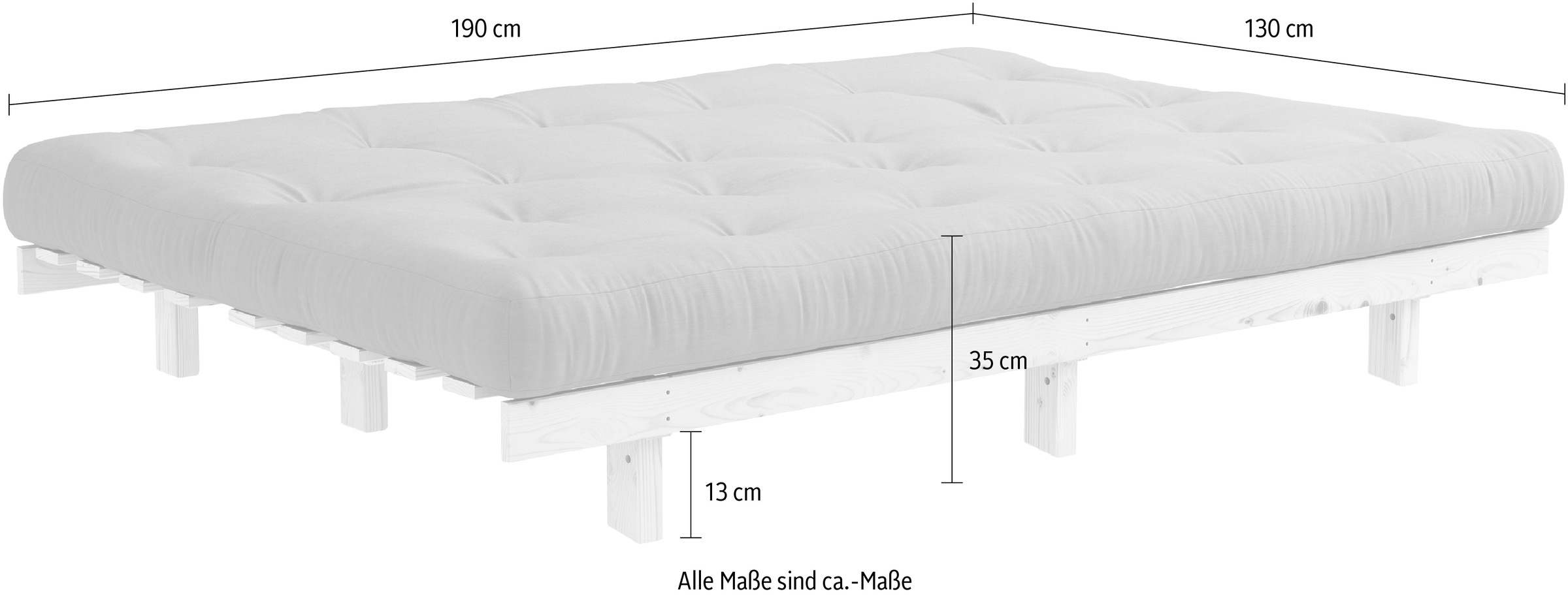 Karup Design Schlafsofa »Lean«, (2 St.), mit Bettfunktion und Futonmatratze
