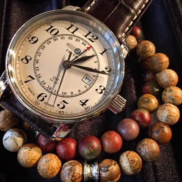 ZEPPELIN Quarzuhr »LZ 127 Graf Zeppelin GMT«, Armbanduhr, Herrenuhr, Datum, GMT, Made in Germany
