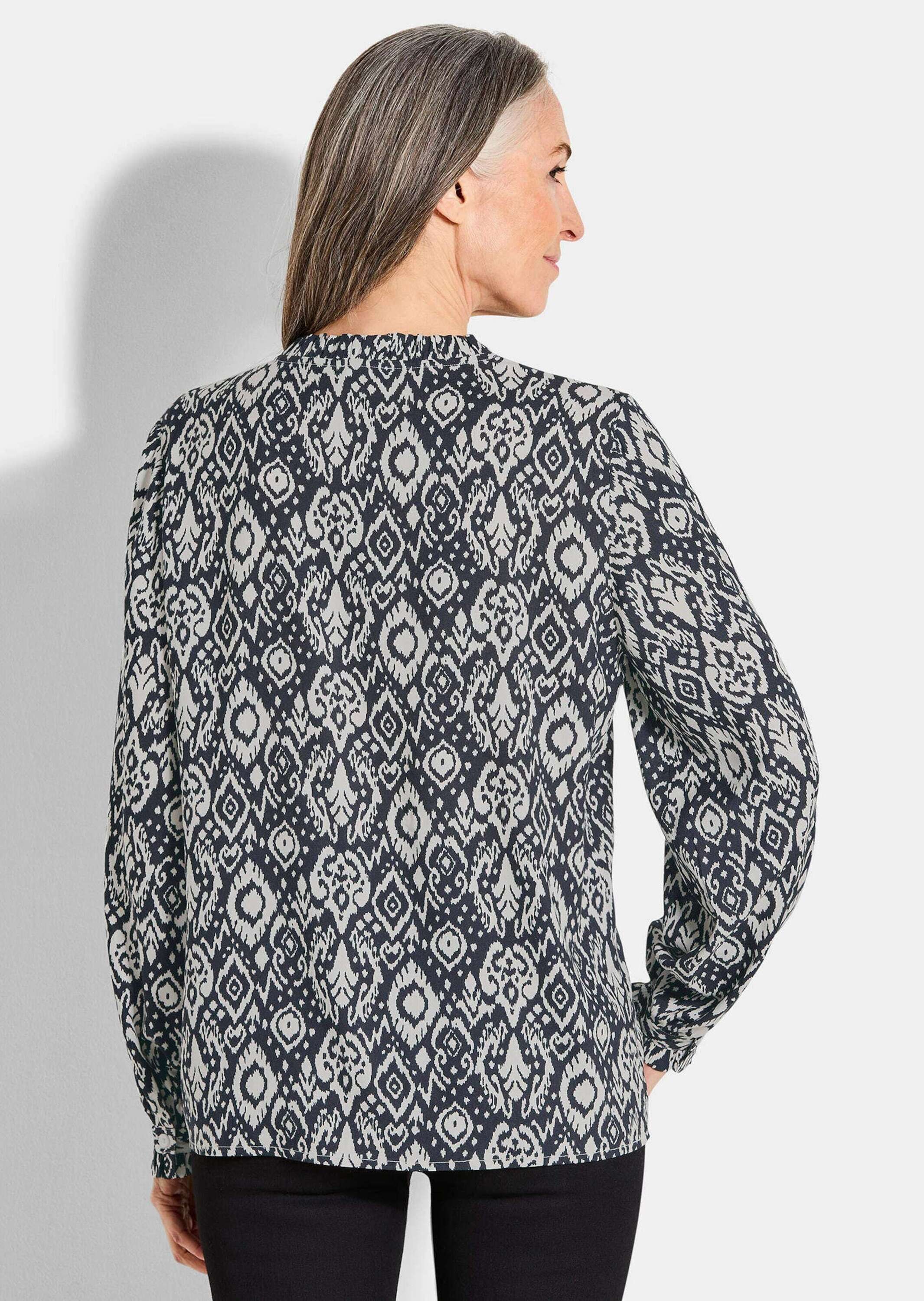 GOLDNER Schlupfbluse »Kurzgröße Viskose-Bluse mit Rüschen«