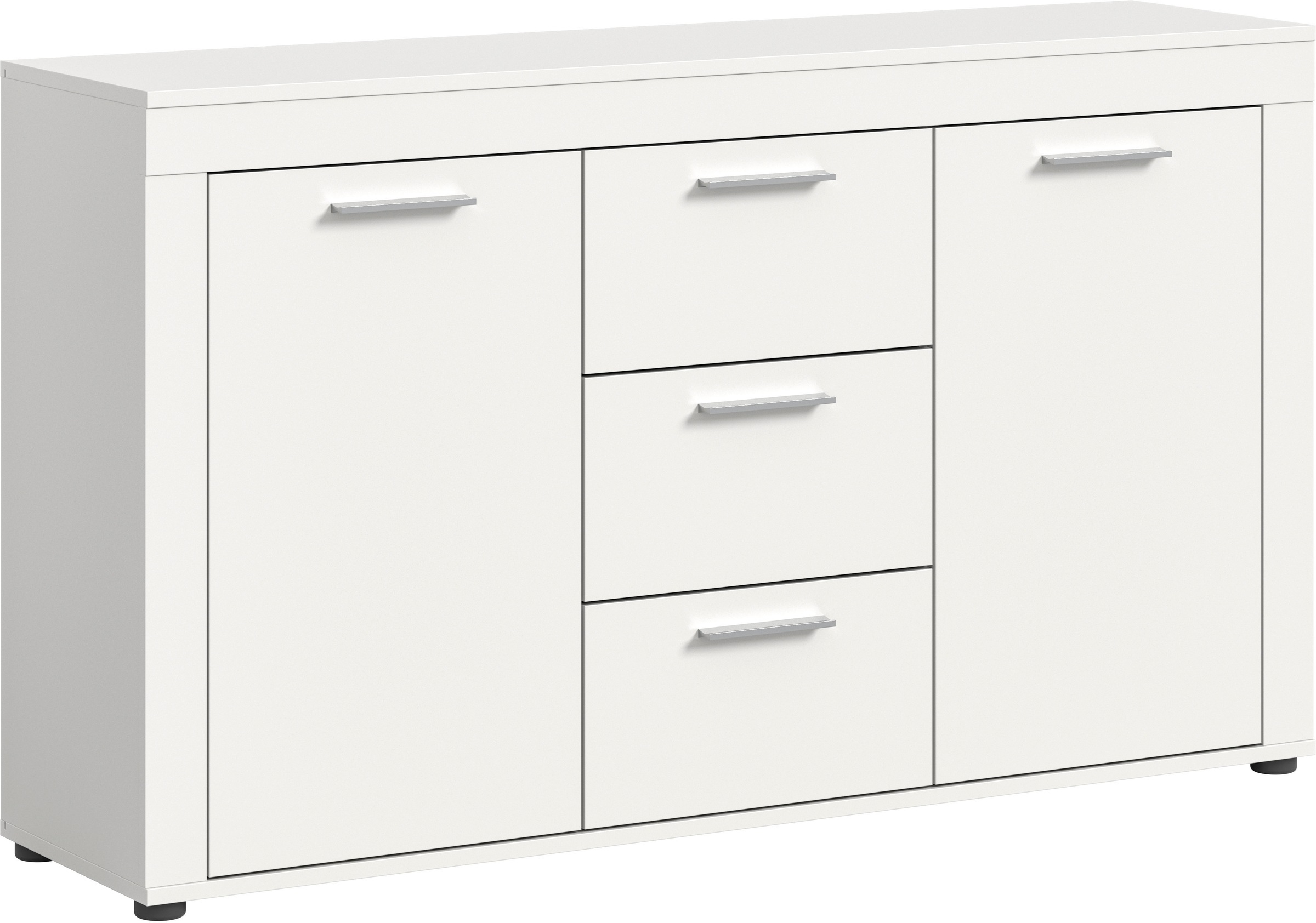 OTTO home Sideboard "AOSTA, Breite 125 cm, 2 Türen, 3 Schubkästen, 4 Fachböden" in verschiedenen Farbausführungen, individuell kombinierbar, Kommode, Schrank, Anrichte, Standschrank, Board, Wohnzimmer