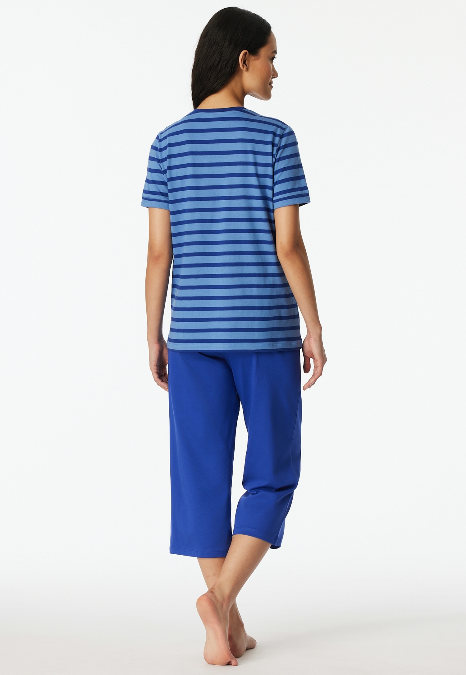 Schiesser Schlafanzug »Casual Essentials« mit modisch umgeschlagenen Ärmeln