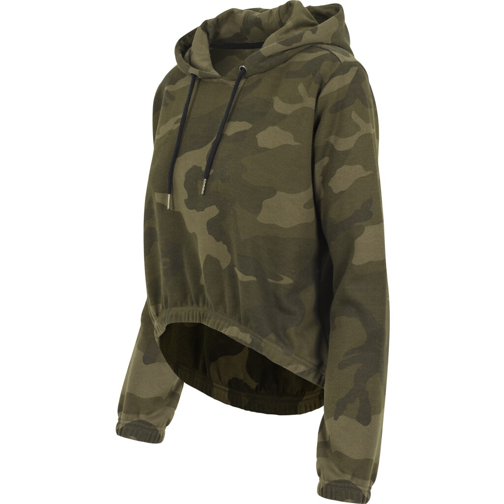 URBAN CLASSICS Rundhalspullover »Urban Classics Damen Ladies Camo Cropped Hoody«, (1 tlg.)