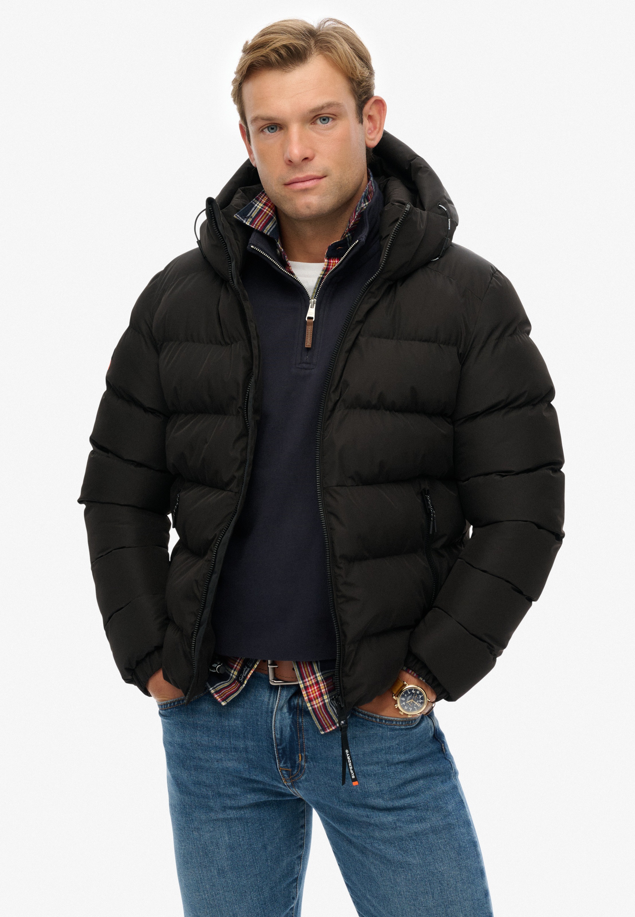 Superdry "HOODED SPORTS PUFFER JACKET" mit Kapuze Kunstfaser, relaxed fit günstig online kaufen