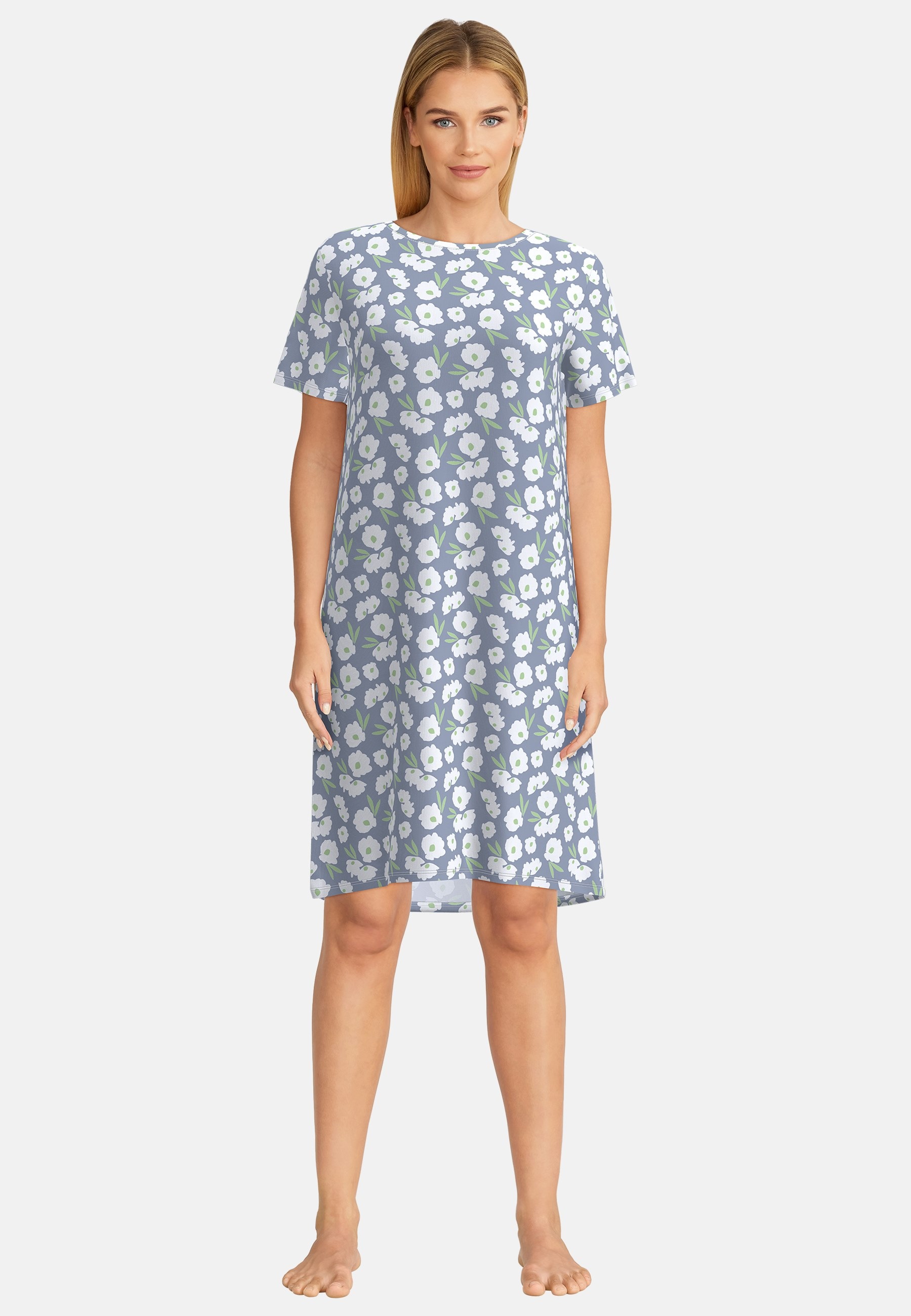GÖTZBURG Nachthemd "Sligo" Blumenmuster, Kurzarm, Rundhalsausschnitt, Baumw günstig online kaufen