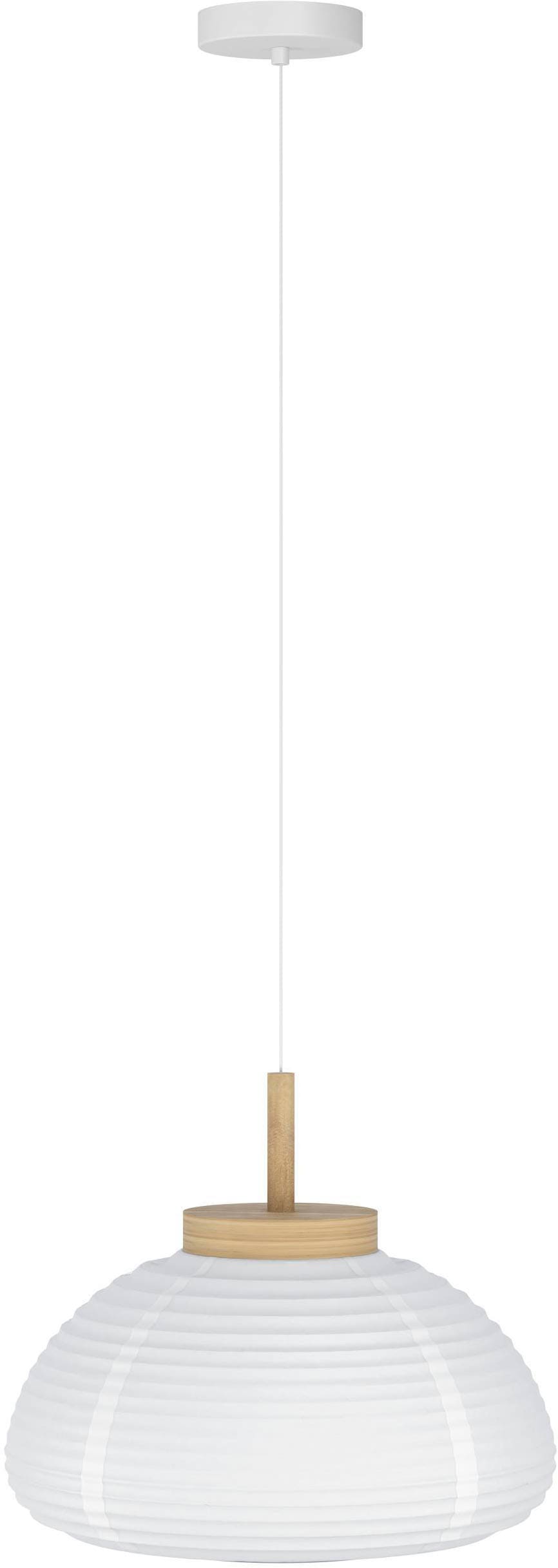 EGLO Hängeleuchte »Summerhill Hängelampe 1-fach, Japan-Stil, Metall, Holz und Papier, E27« E27 1 Stk.