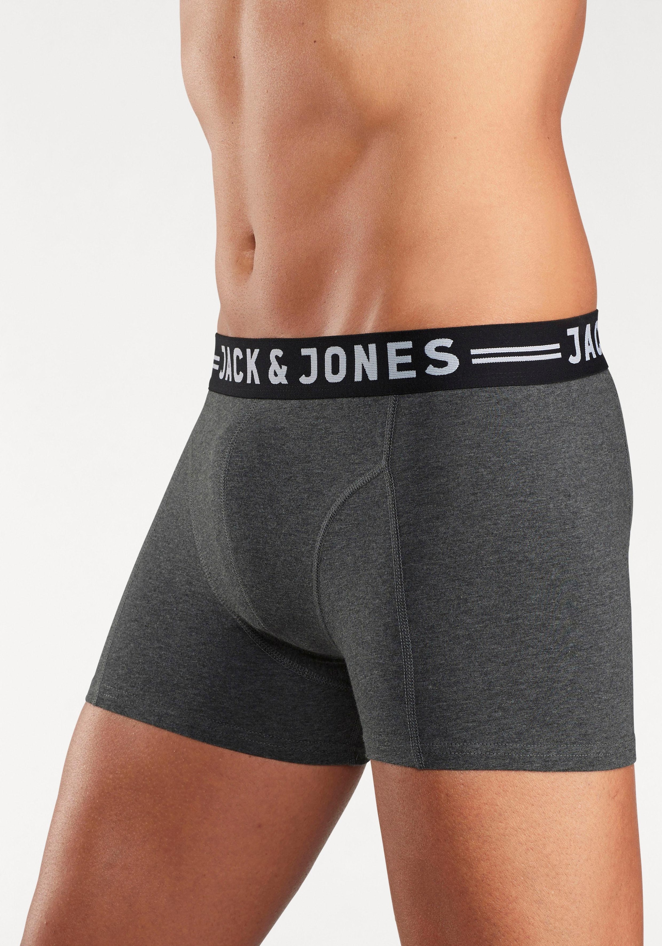 Jack & Jones Boxer »JAC Lichfield Trunks«, (Packung, 3 St.), mit kontrastfarbigem Bund