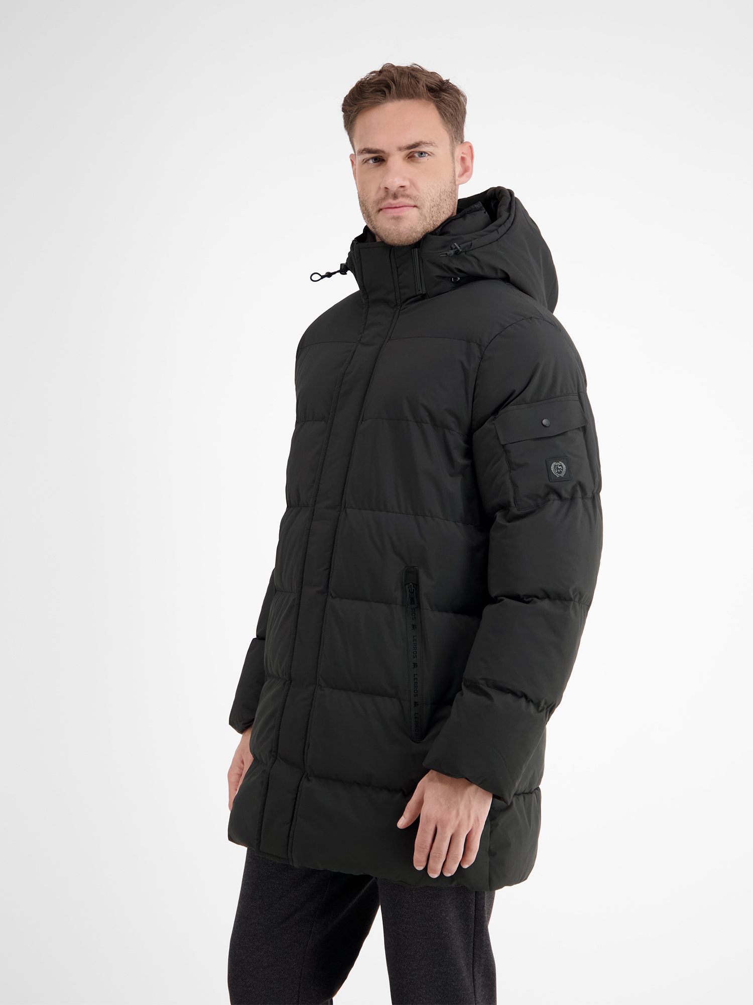 LERROS Steppjacke »LERROS Warm gefütterte Steppjacke mit abnehmbarer Kapuze«, mit Kapuze, Wasser- und windabweisend, atmungsaktiv