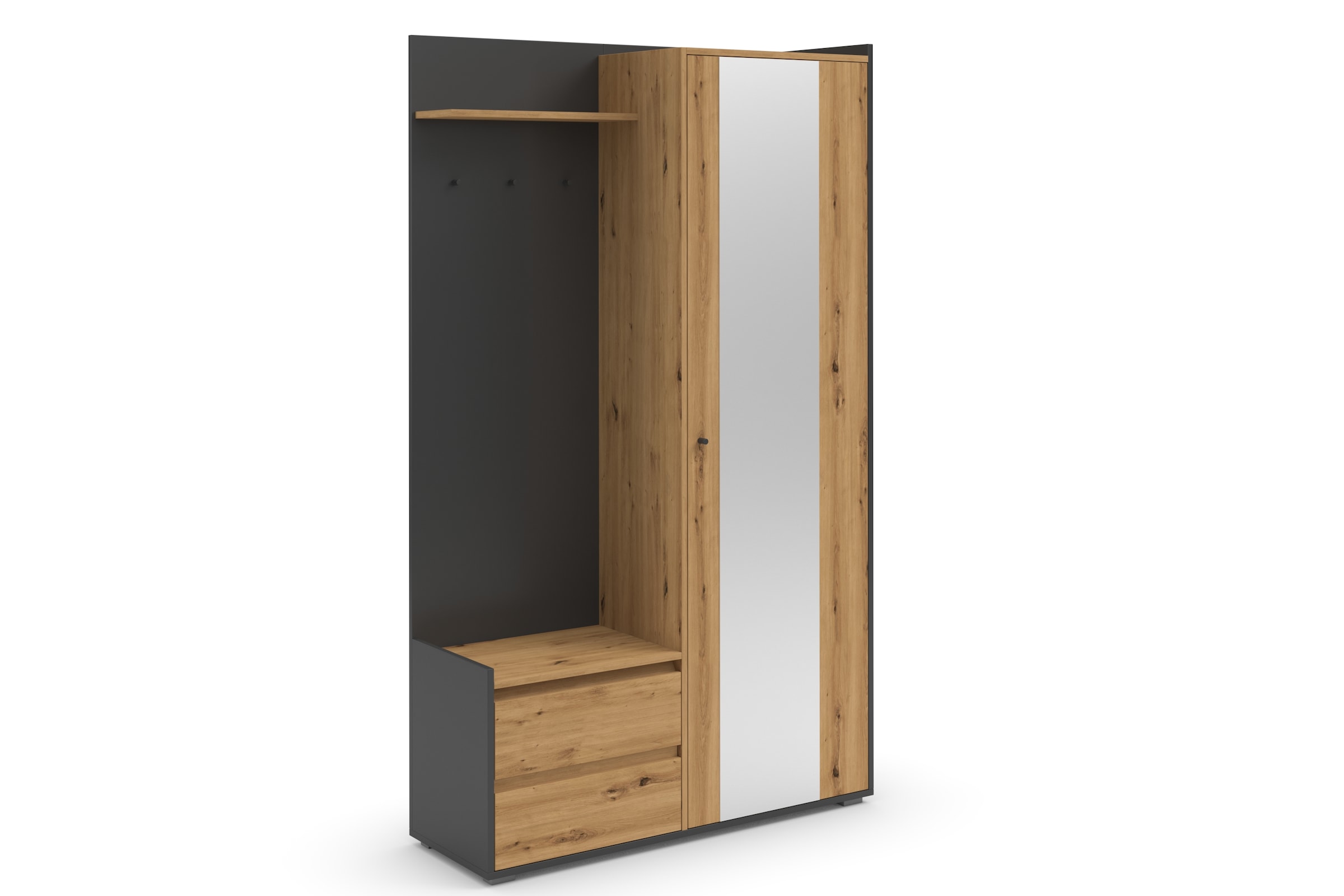 INOSIGN Garderobenschrank »Kosmo«, mit Spiegel Maße 118 x 30 cm, Höhe 190 cm, Breite 110 cm