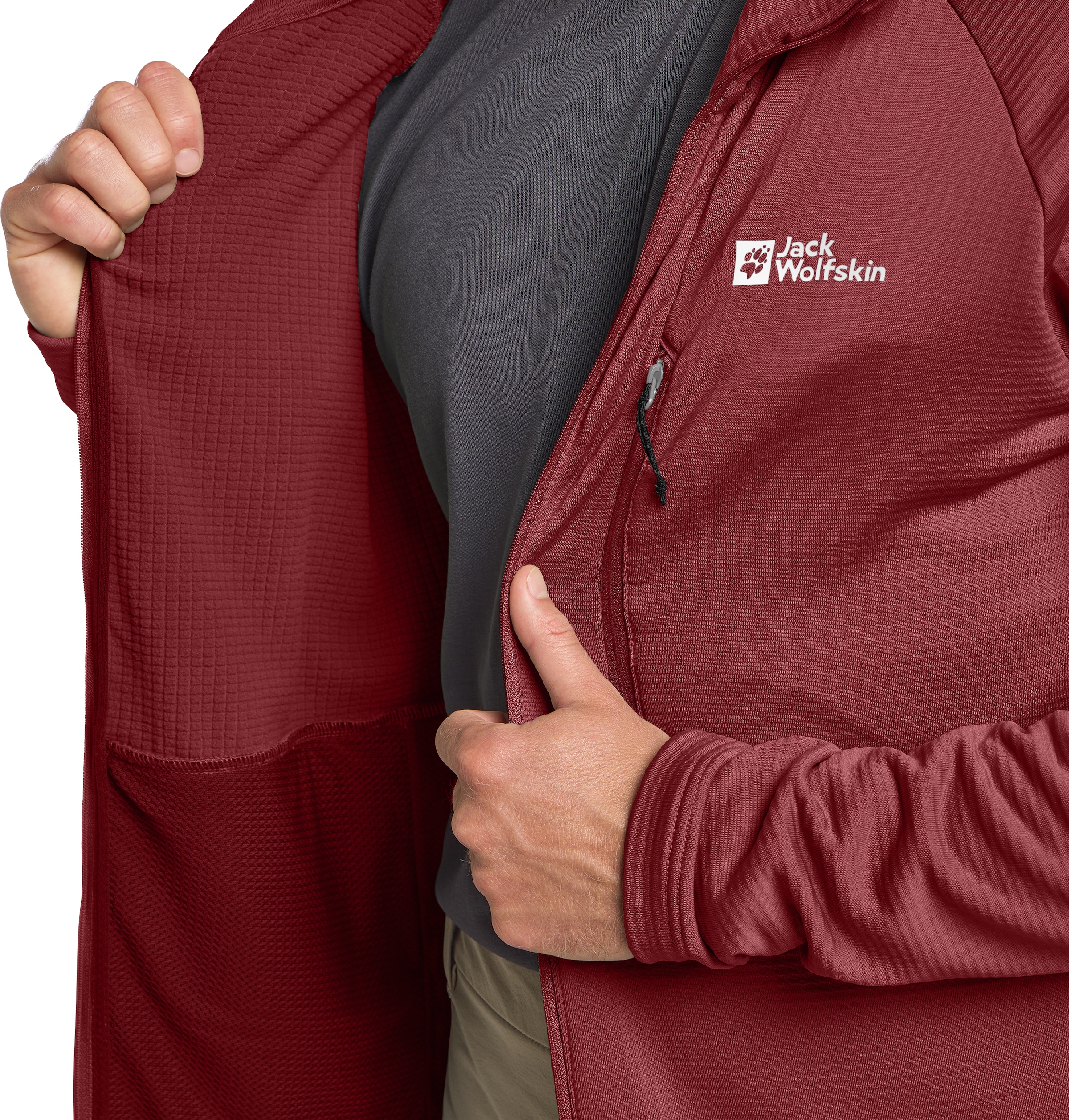 Jack Wolfskin Fleecejacke »KOLBENBERG HOODED FZ M«