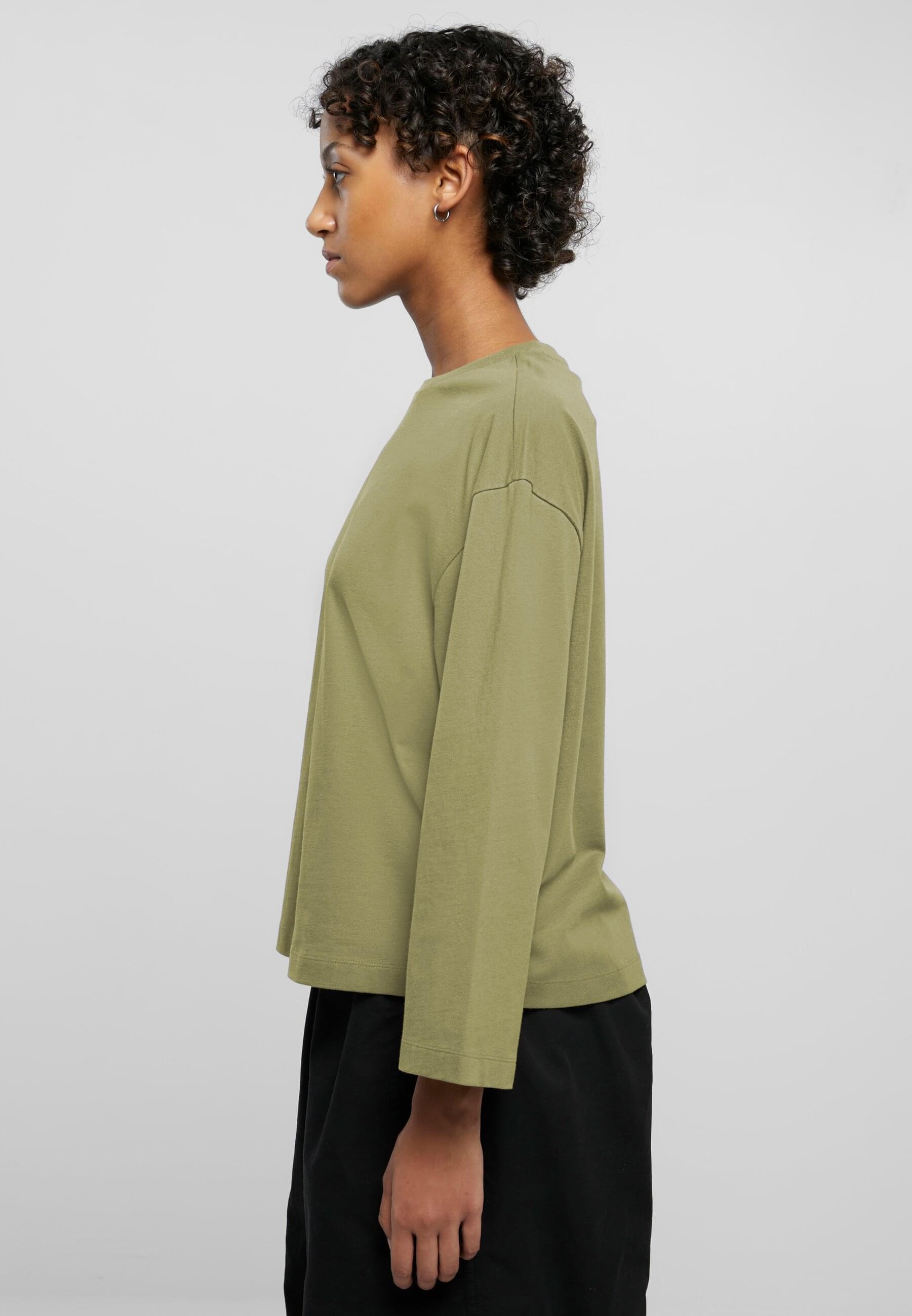 URBAN CLASSICS Longsleeve »Urban Classics Damen Ladies Organic Oversized Longsleeve« 1 Stk. tlg.
