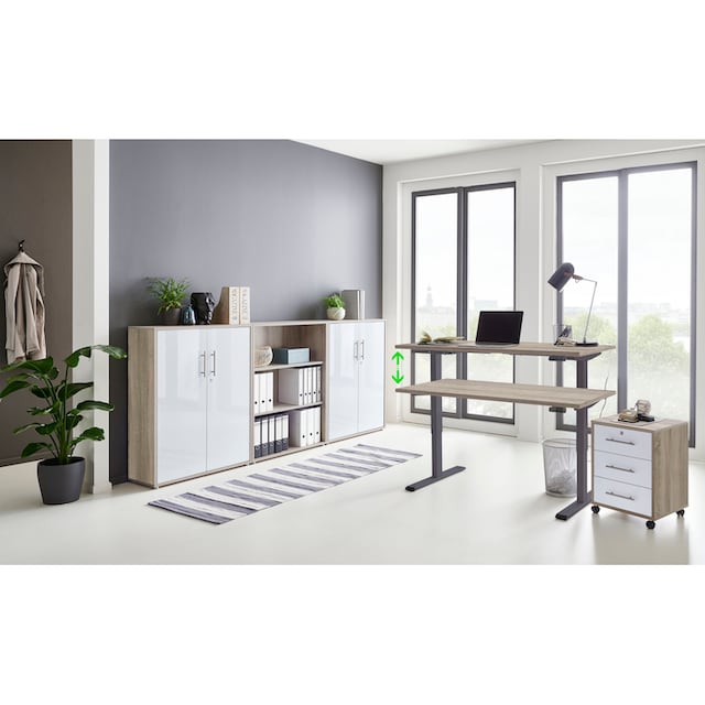 BMG Möbel Büromöbel-Set »Tabor«, (Set, 5 St.), mit elektrisch  höhenverstellbarem Schreibtisch kaufen | BAUR