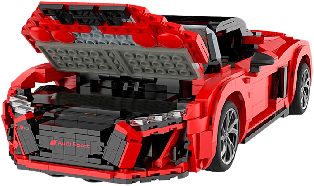 Jamara Konstruktions-Spielset »Audi R8 Spyder 1:14 rot Bricks«, (1440 St.), Maßstab 1:14, offiziell lizensiert