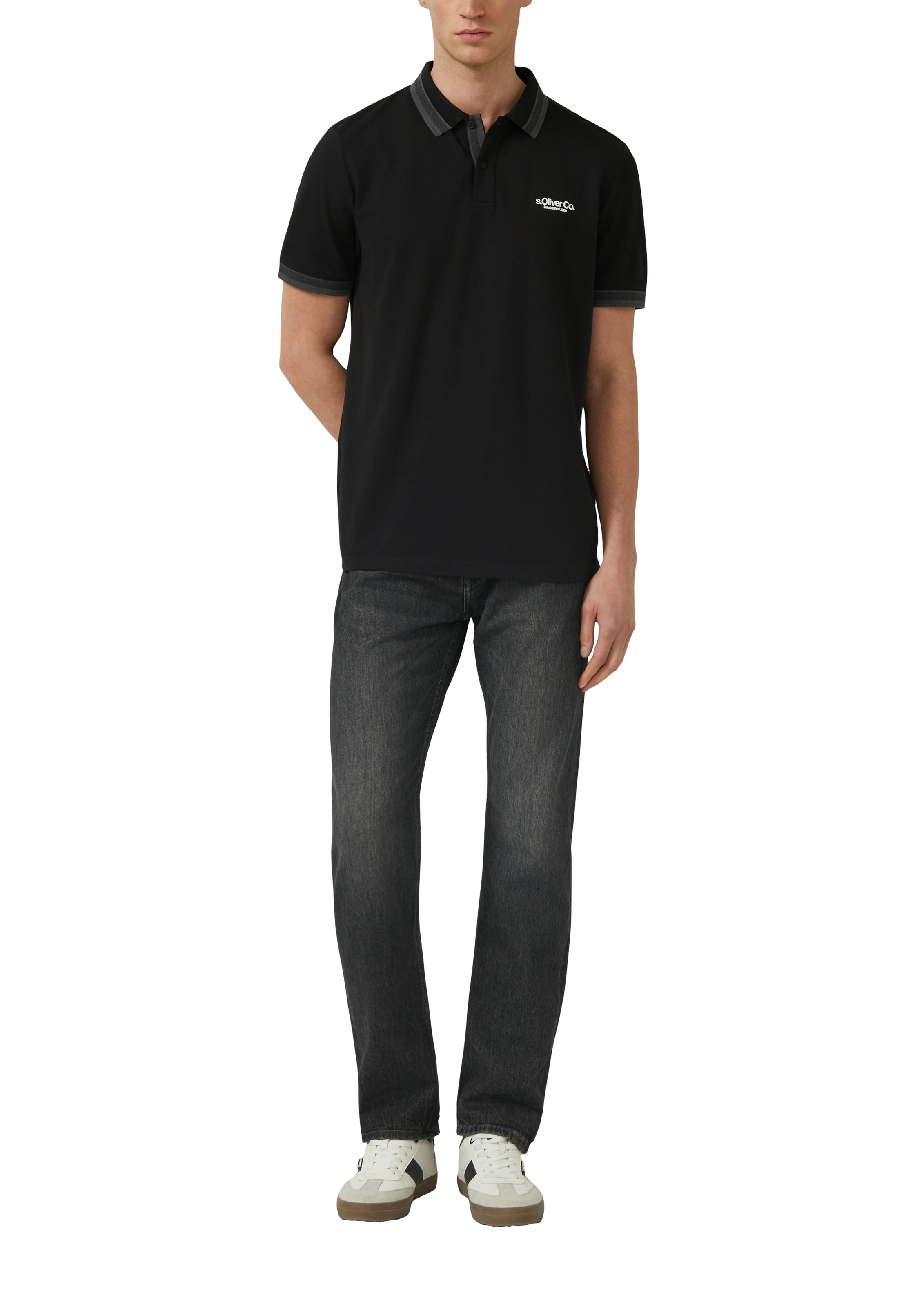 s.Oliver Poloshirt mit Logo Schriftzug günstig online kaufen