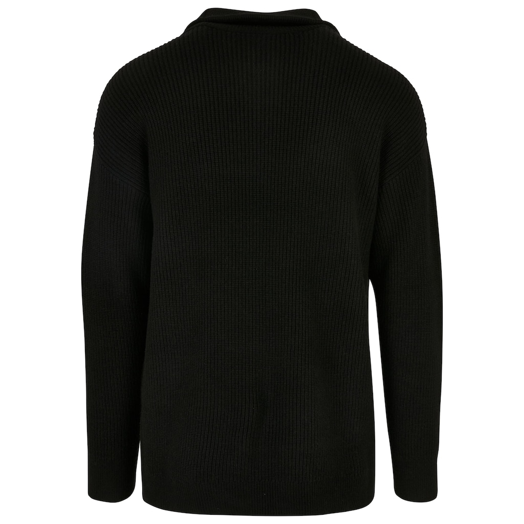 URBAN CLASSICS Sweater »Urban Classics Herren Oversized Knitted Troyer«, (1 tlg.)