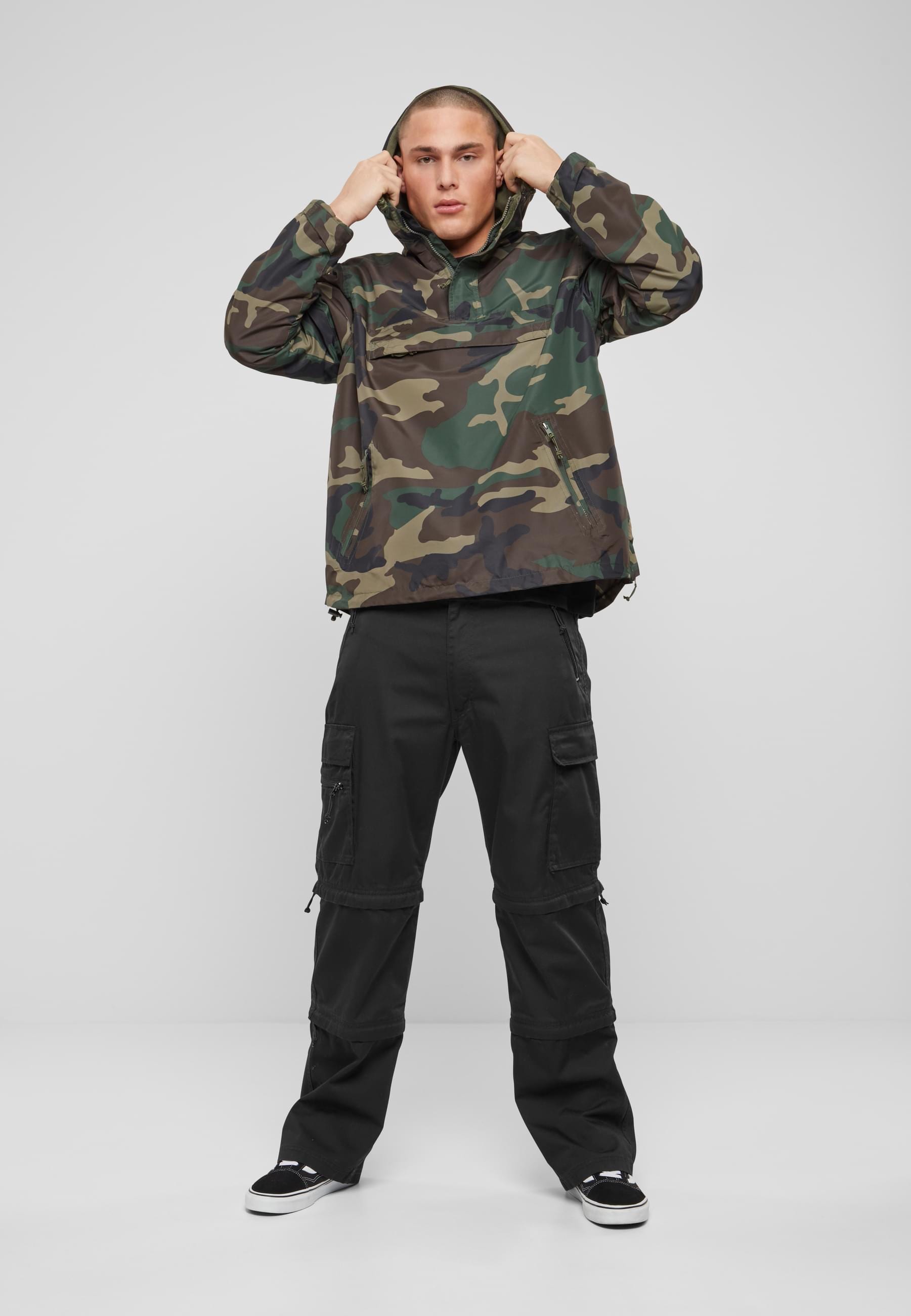 Brandit Anorak »Brandit Herren Fleece Pull Over Windbreaker«, (1 St.), mit Kapuze