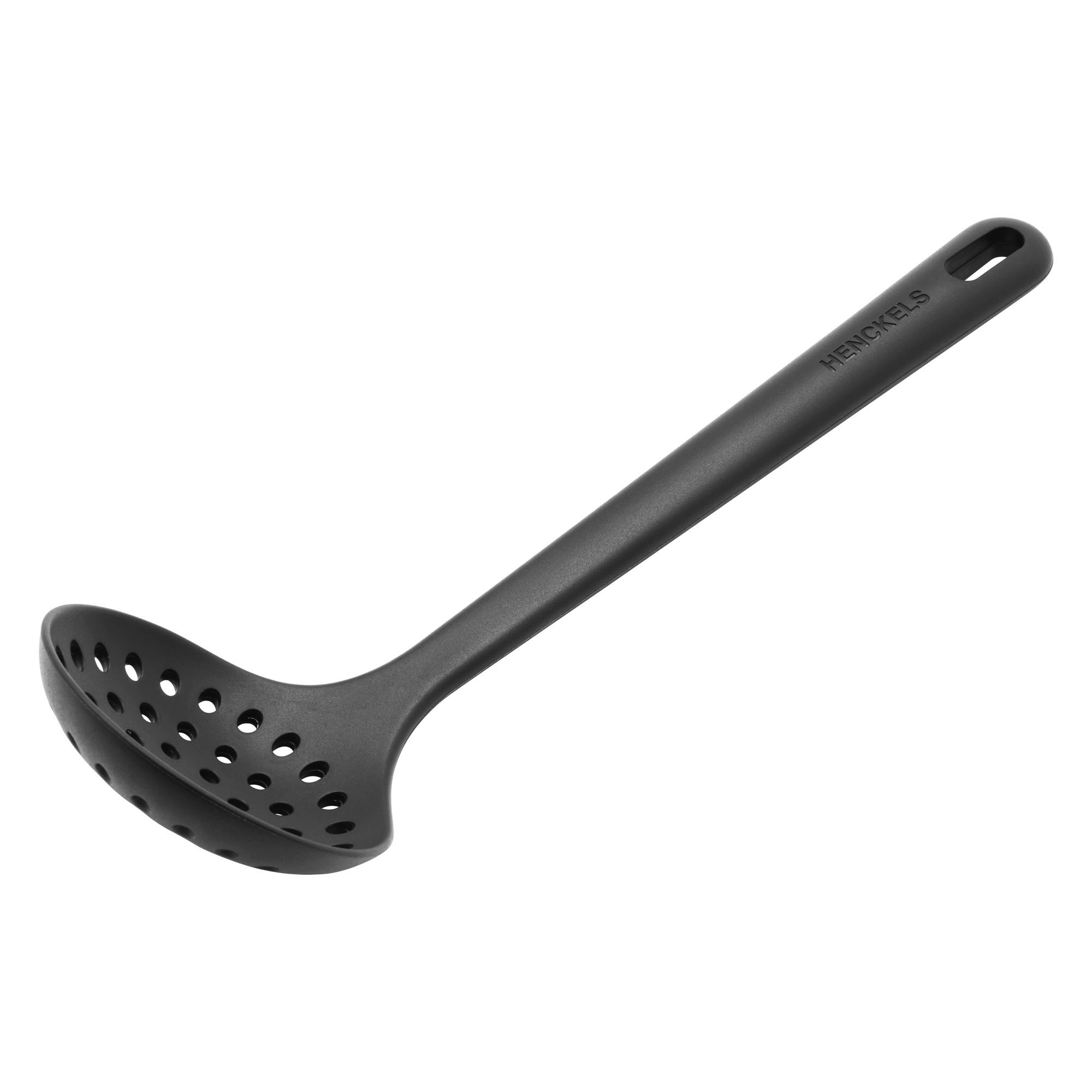 HENCKELS by ZWILLING Schaumlöffel "Silicone Onyx" Hitzebeständig, Aufhänge-Öse, Spülmaschinengeeignet