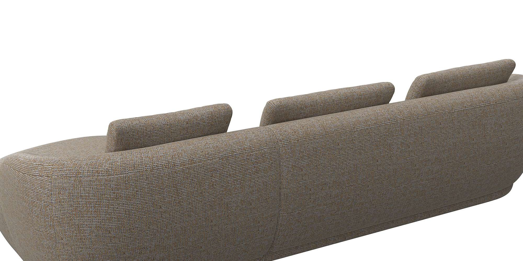 FLEXLUX Wohnlandschaft »Torino, rund, L-Form, Sofa-Ecke mit Recamiere, Longchair-Sofa«, Modernes, organisches Sofa-Design, Kaltschaum, Wellenunterfederung