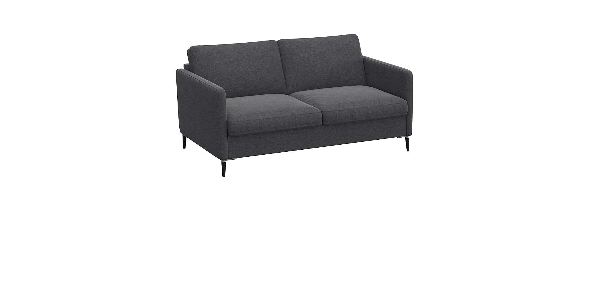 FLEXLUX 2-Sitzer »Fiore, super Sitzkomfort durch Kaltschaum im Sitz«, schmale Armlehnen, Füße Alu+schwarz