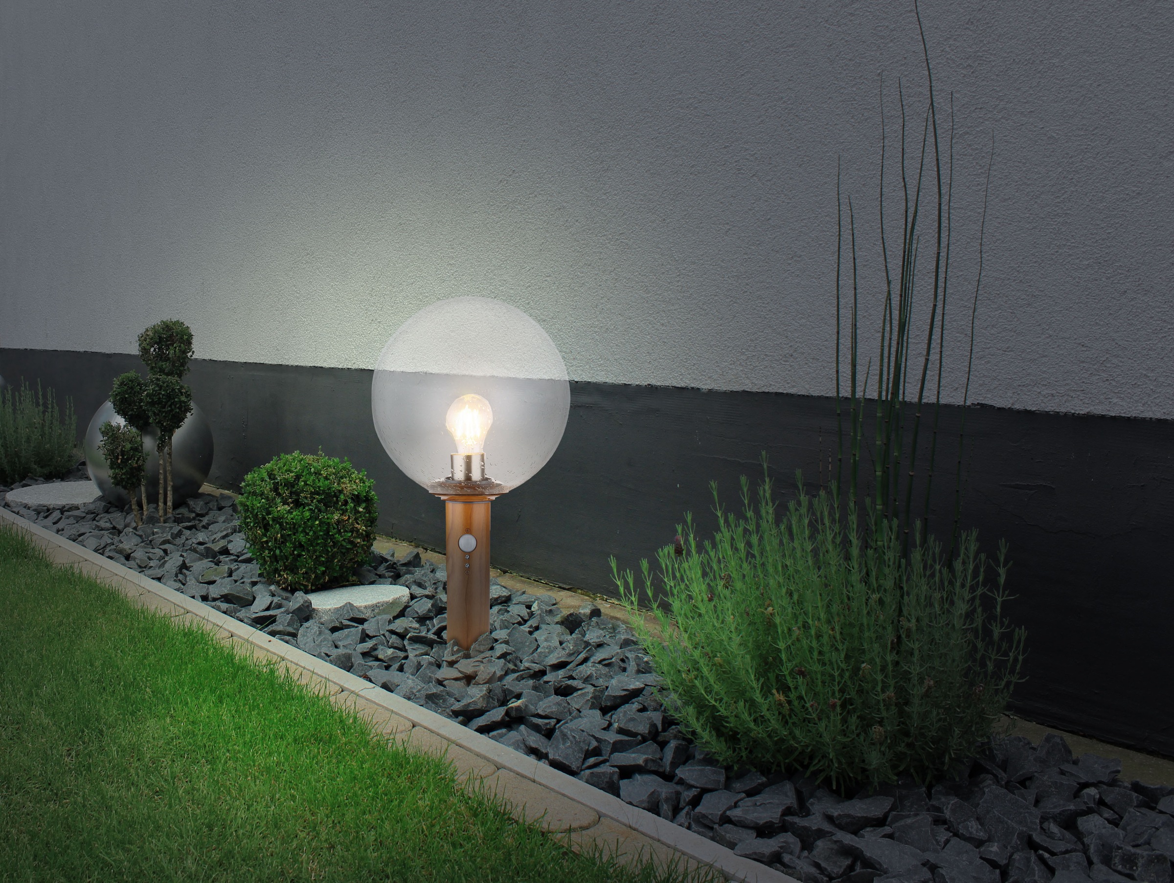 GLOBO LIGHTING Außen-Stehlampe »OSSY« E27 1 Stk. Außenleuchte mit Sensor für Garten & Weg