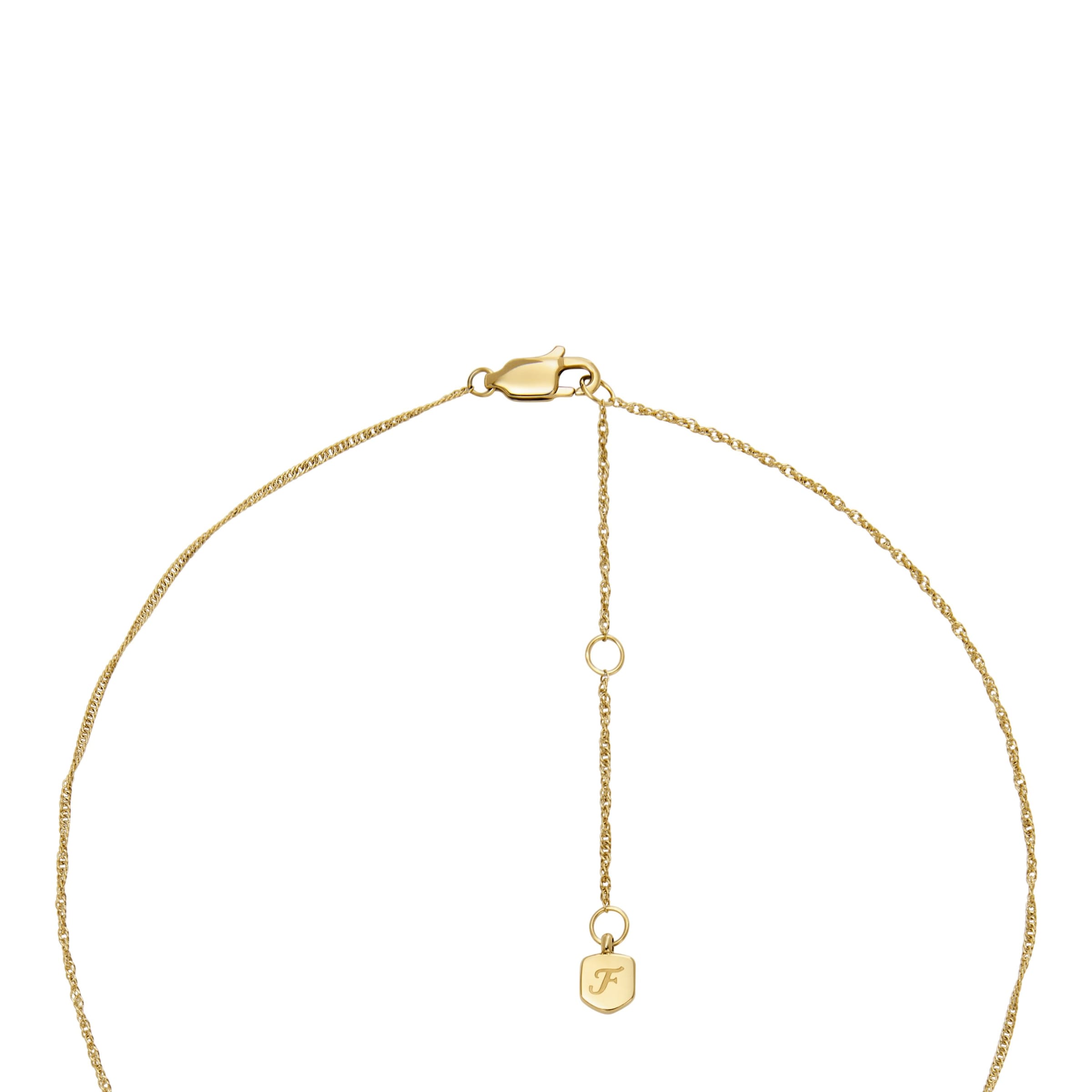 Fossil Kette mit Anhänger »Schmuck Geschenk Edelstahl JEWELRY Herz, JF04857710«, mit Malachit