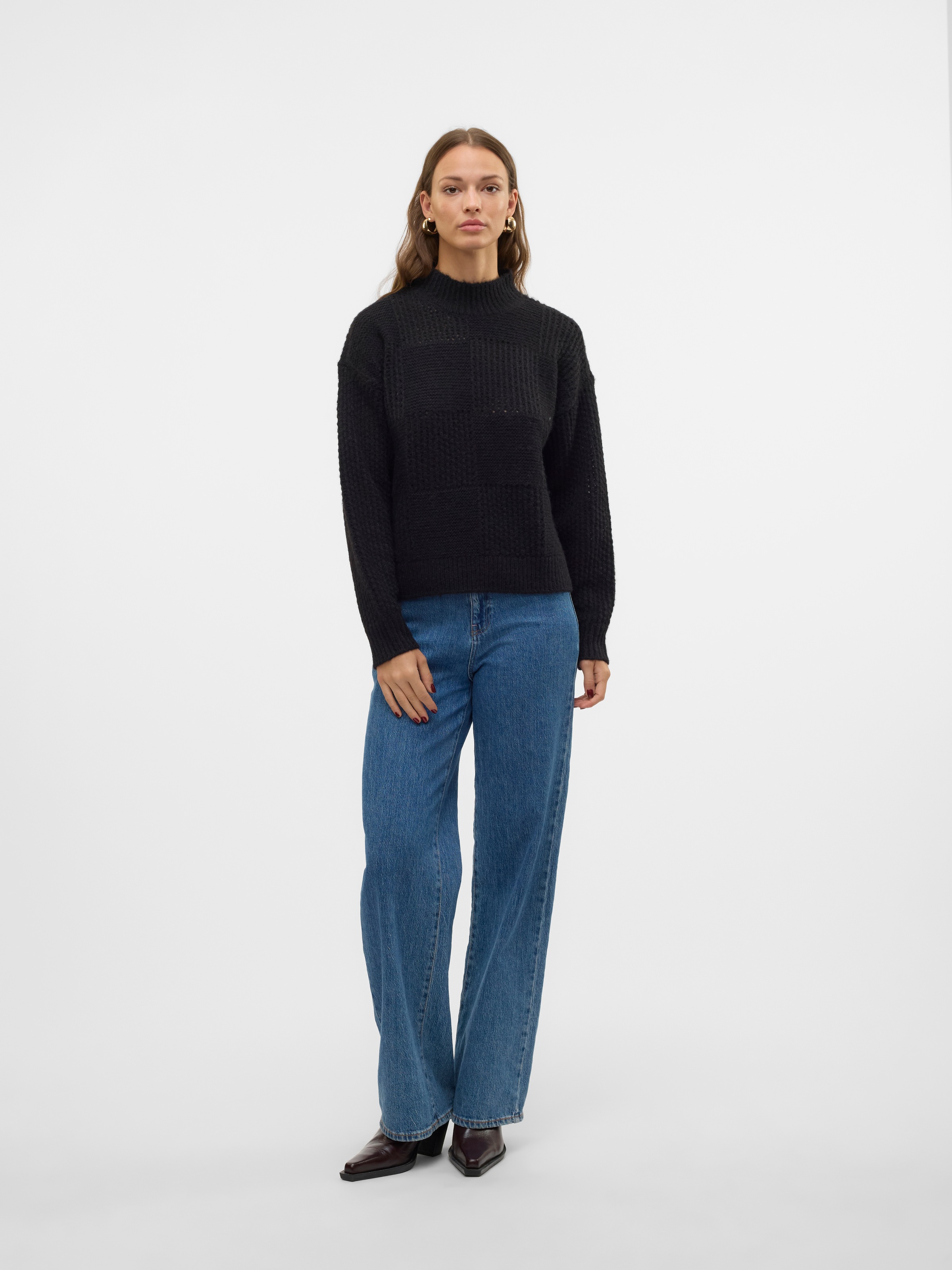 Vero Moda Strickpullover »VMMOON LS HIGHNECK PULLOVER GA BF«