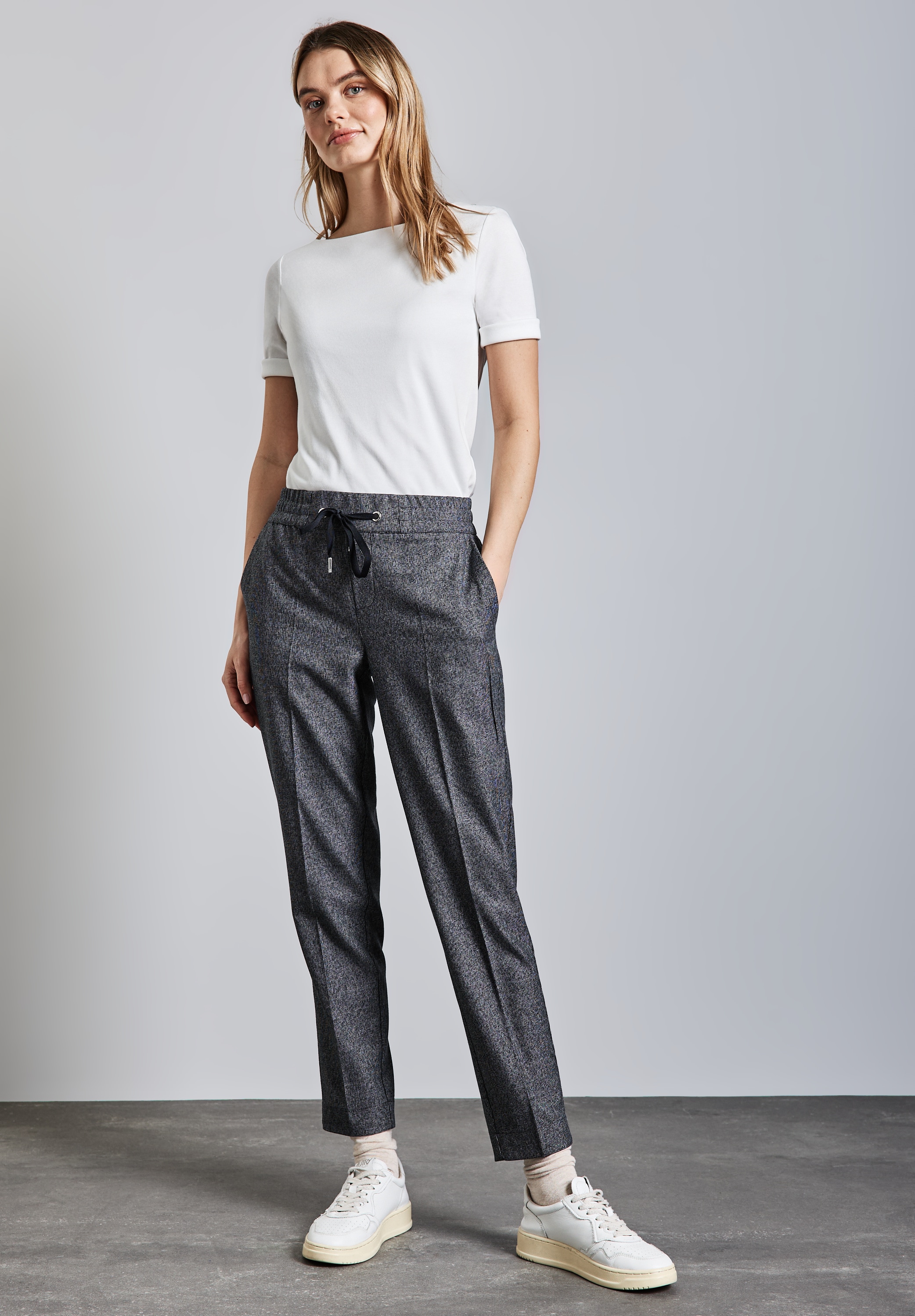 STREET ONE Stoffhose, im elastischen Materialmix