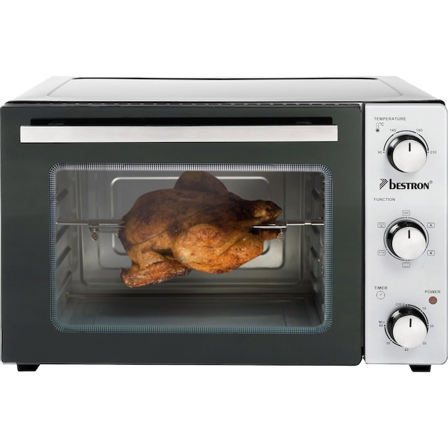 bestron Minibackofen »2-in-1 Gerät«, mit Drehspieß, 1500 W, Edelstahl,  Schwarz per Raten | BAUR