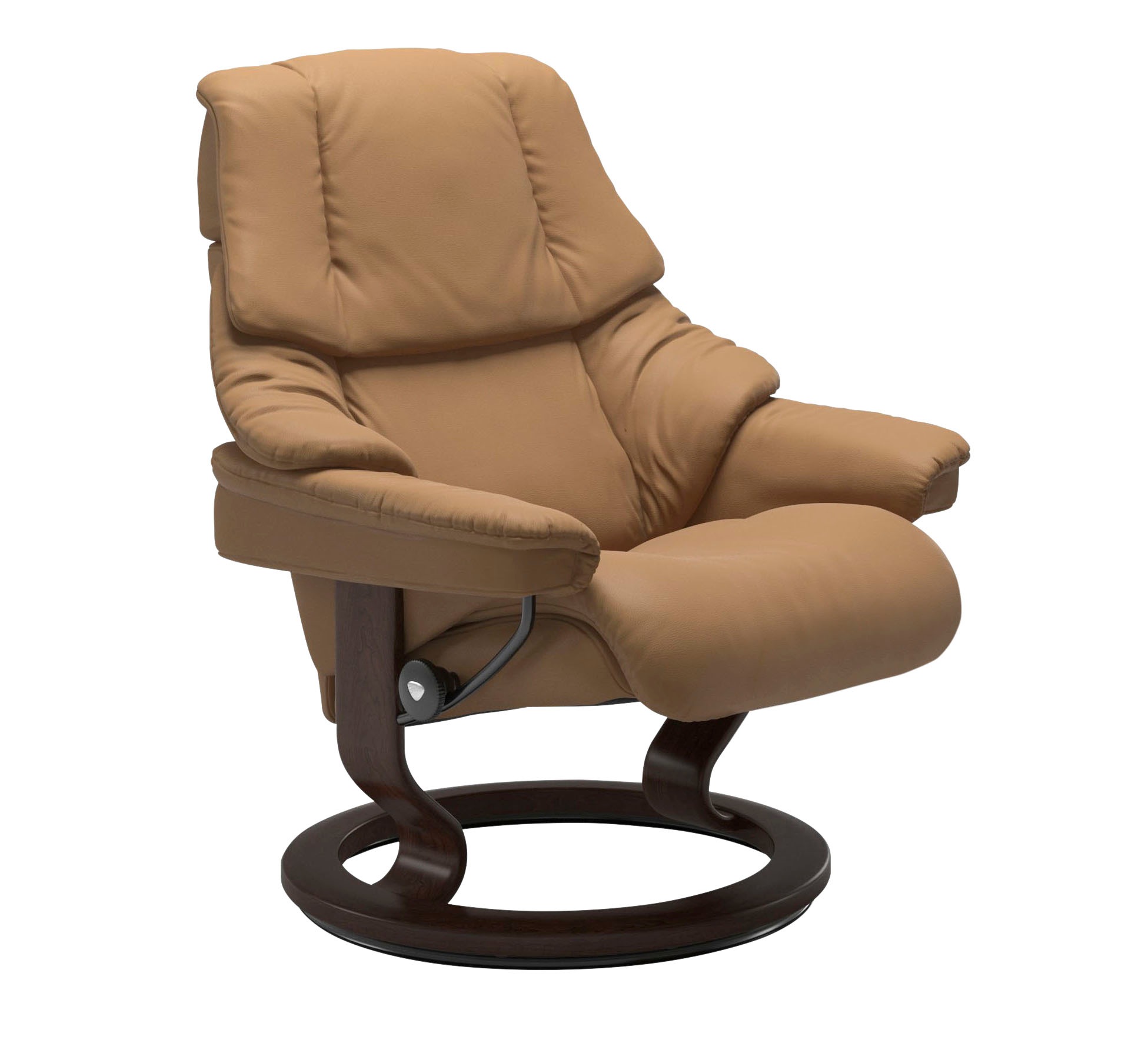 Thumbnail - Stressless Relaxsessel "Reno" Set, Relaxsessel mit Hocker, mit Hocker, mit Classic Base, Größe S, M & L, Gestell Braun