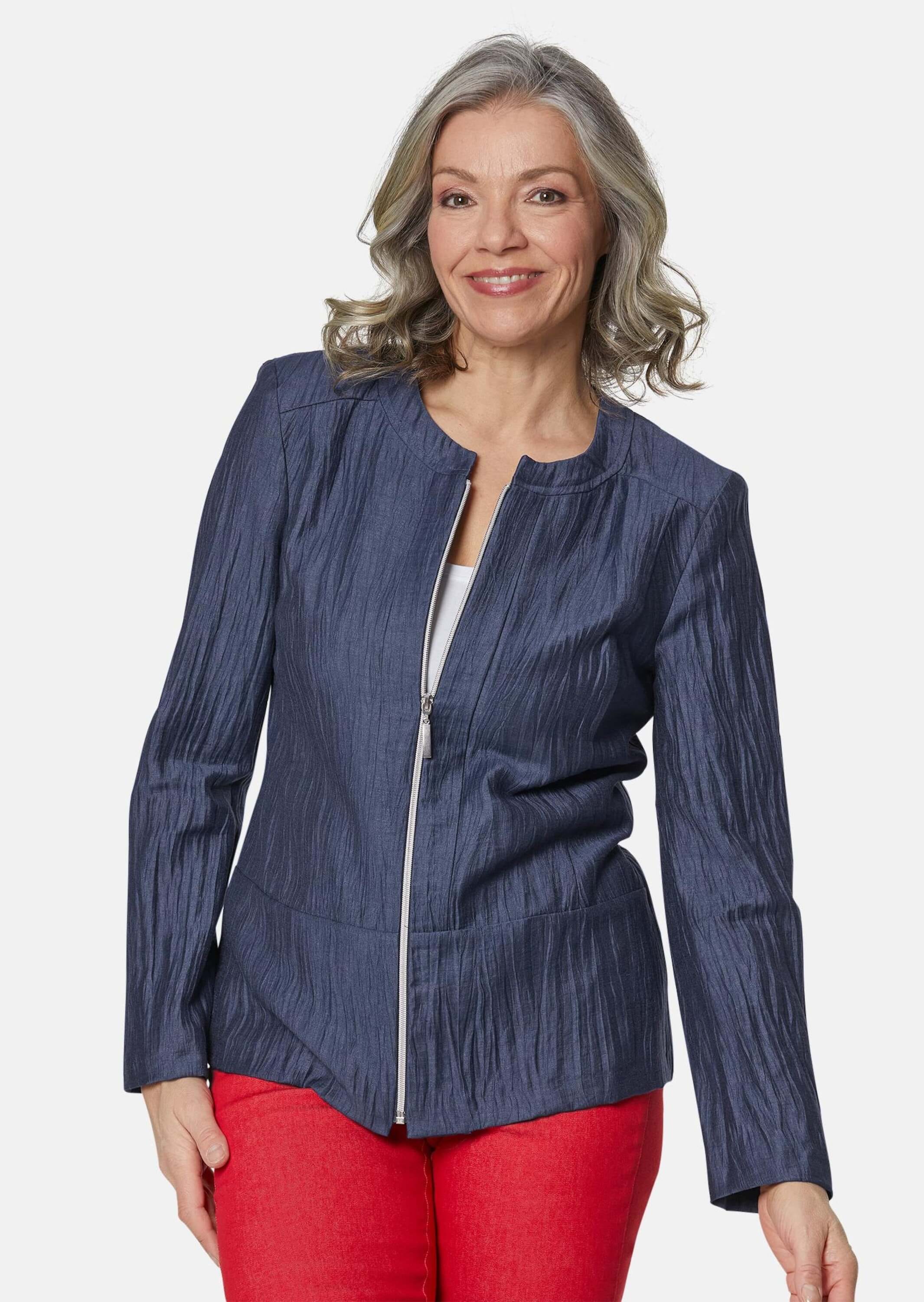 GOLDNER Jackenblazer »Leichtblazer Leichter Struktur-Blazer mit Reißverschluss«