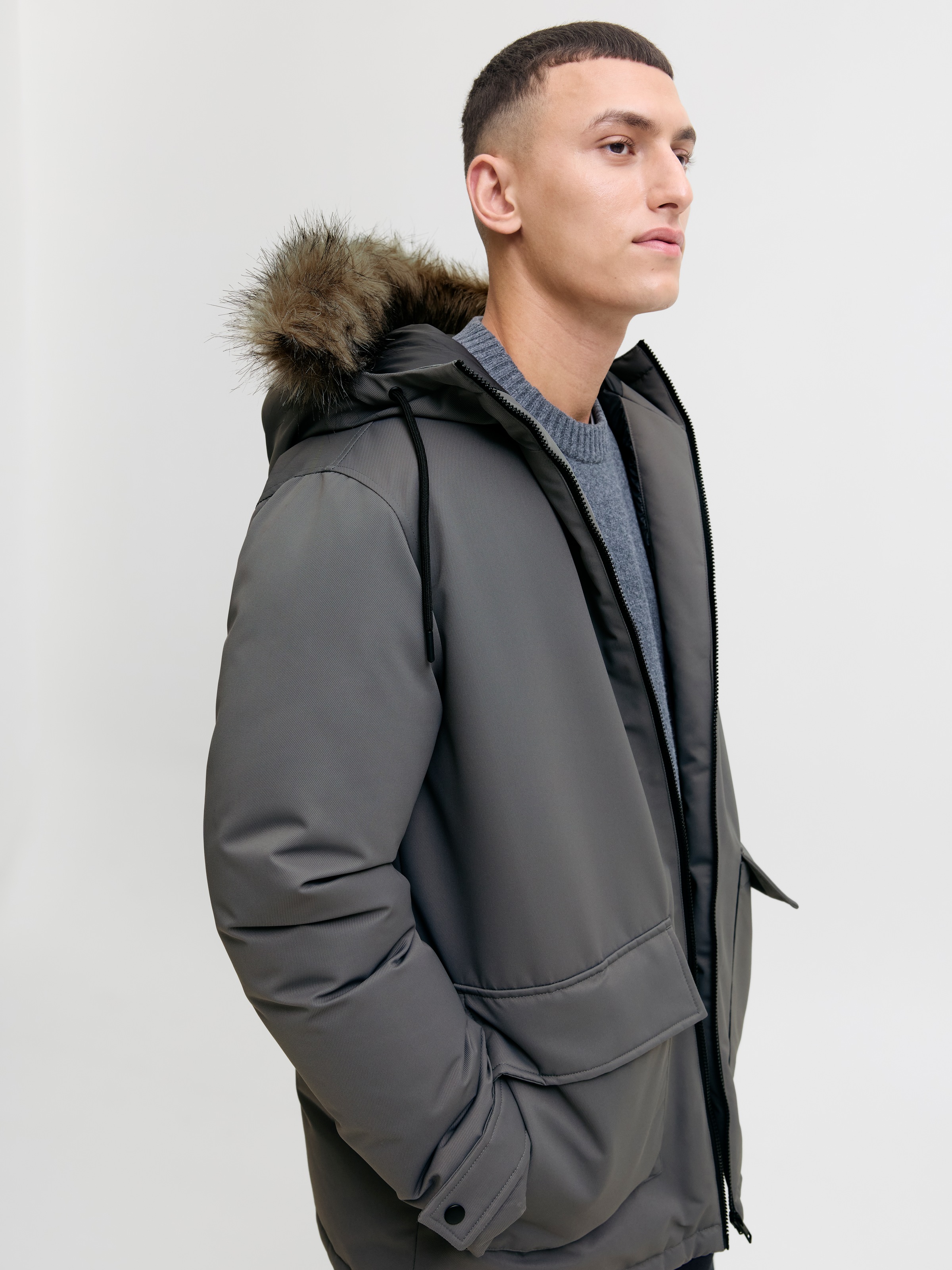 Jack & Jones Parka "JJCHARLIE DETACHABLE FAUX FUR PARKA" mit Kapuze günstig online kaufen