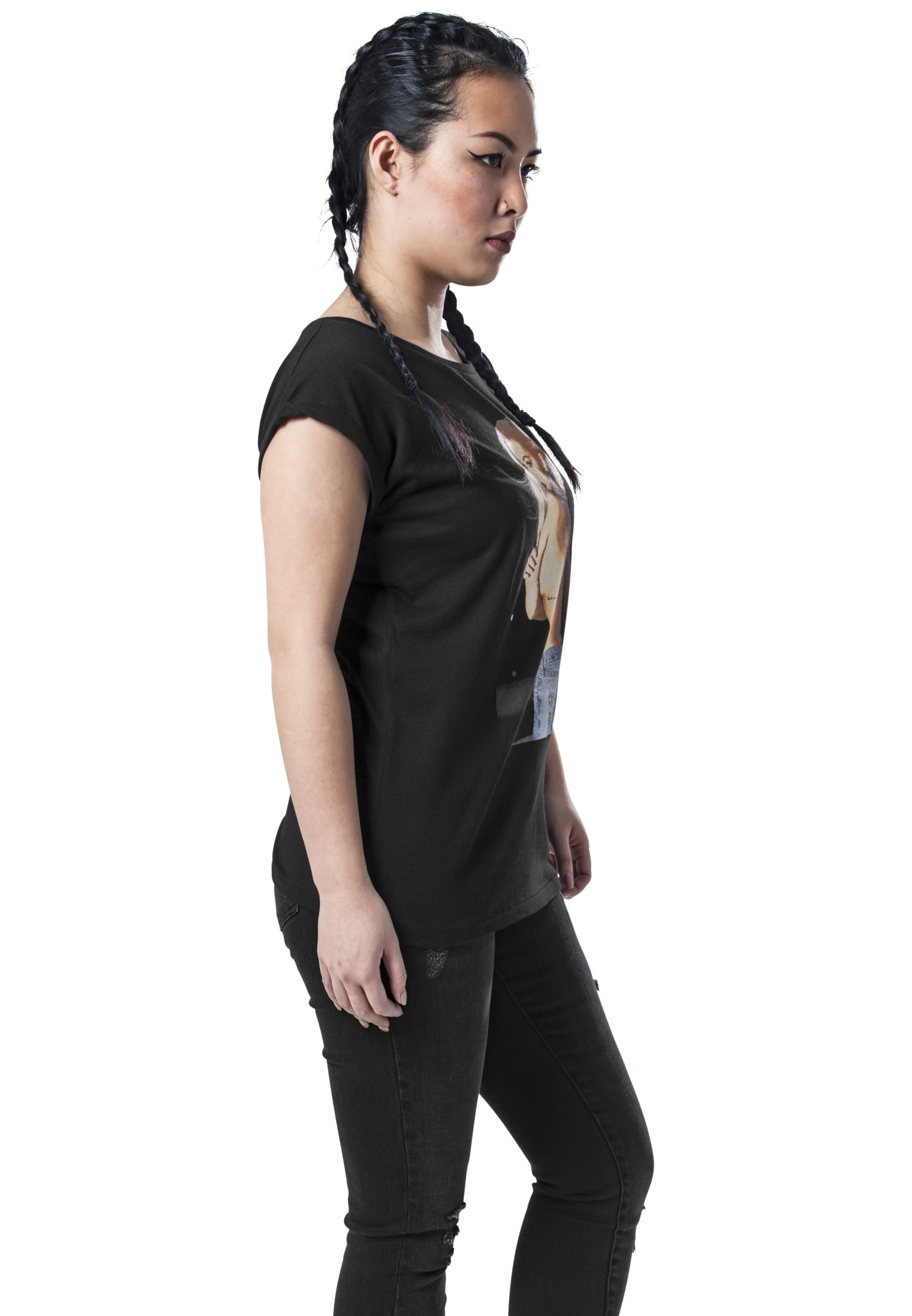 Merchcode Kurzarmshirt »Merchcode Damen Ladies Rita Ora Topless Tee«, (1 tlg.)