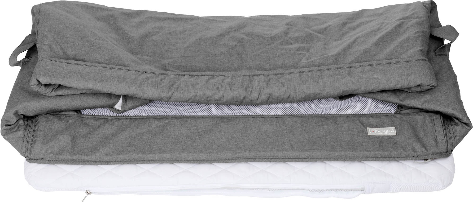 BabyGo Beistellbett »Together, grey«, faltbar