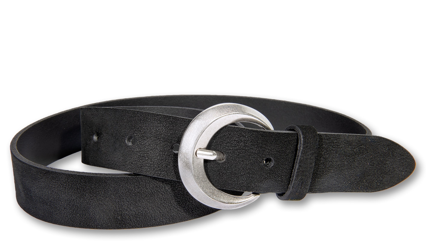 Silbergift Ledergürtel Mit Metallic-Effekt, Schließe silberfarben günstig online kaufen