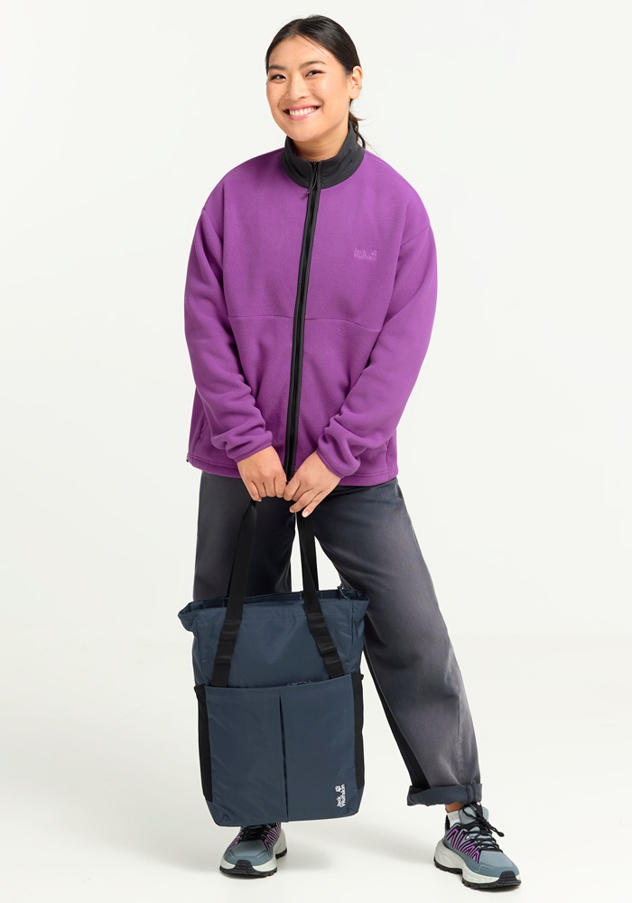 Fleecejacke JACK WOLFSKIN "SUMETRO FZ W", Damen, Gr. XXL (48), freesia, Obermaterial: 100% POLYESTER. Futter: 100% POLYESTER, Jacken Fleecejacke 3