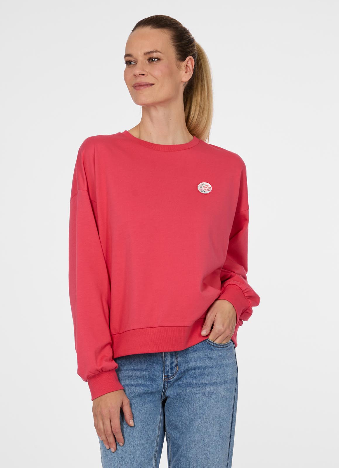 Ragwear Sweatshirt "WUSS PATCH", aus Baumwollmischung, normale Passform, Langarm, ohne Verschluss