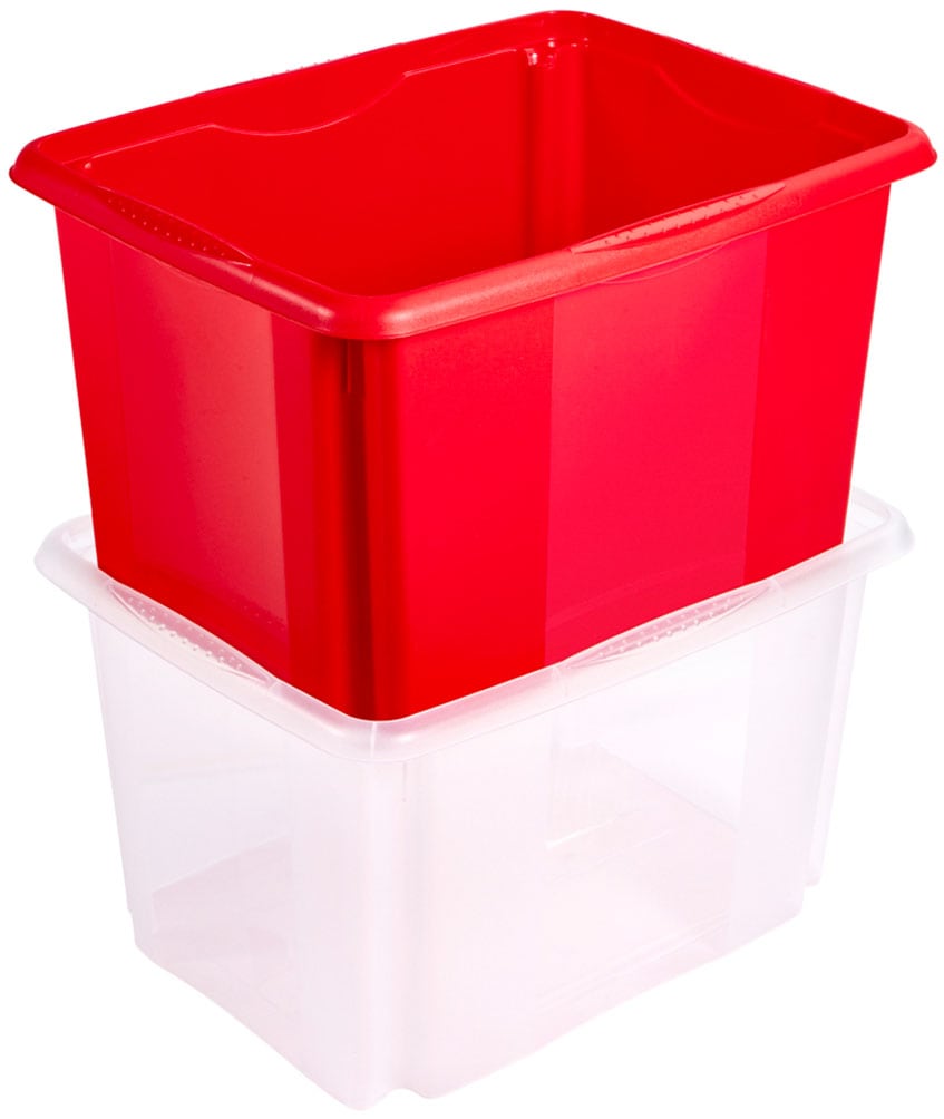 keeeper Aufbewahrungsbox »Emil, 3er Set, 30 L, 44,5 x 34,5 x 27 cm« ineinander und aufeinander stapelbar