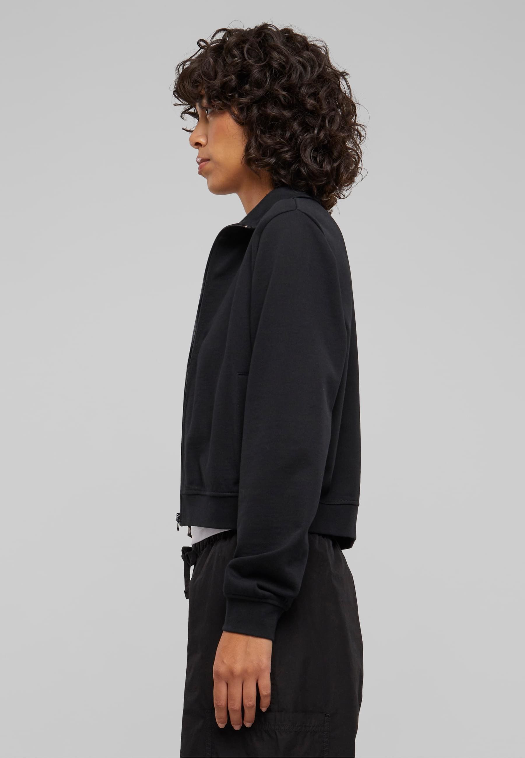 URBAN CLASSICS Allwetterjacke »Urban Classics Ladies Light Terry Track Jacket«, (1 St.), ohne Kapuze